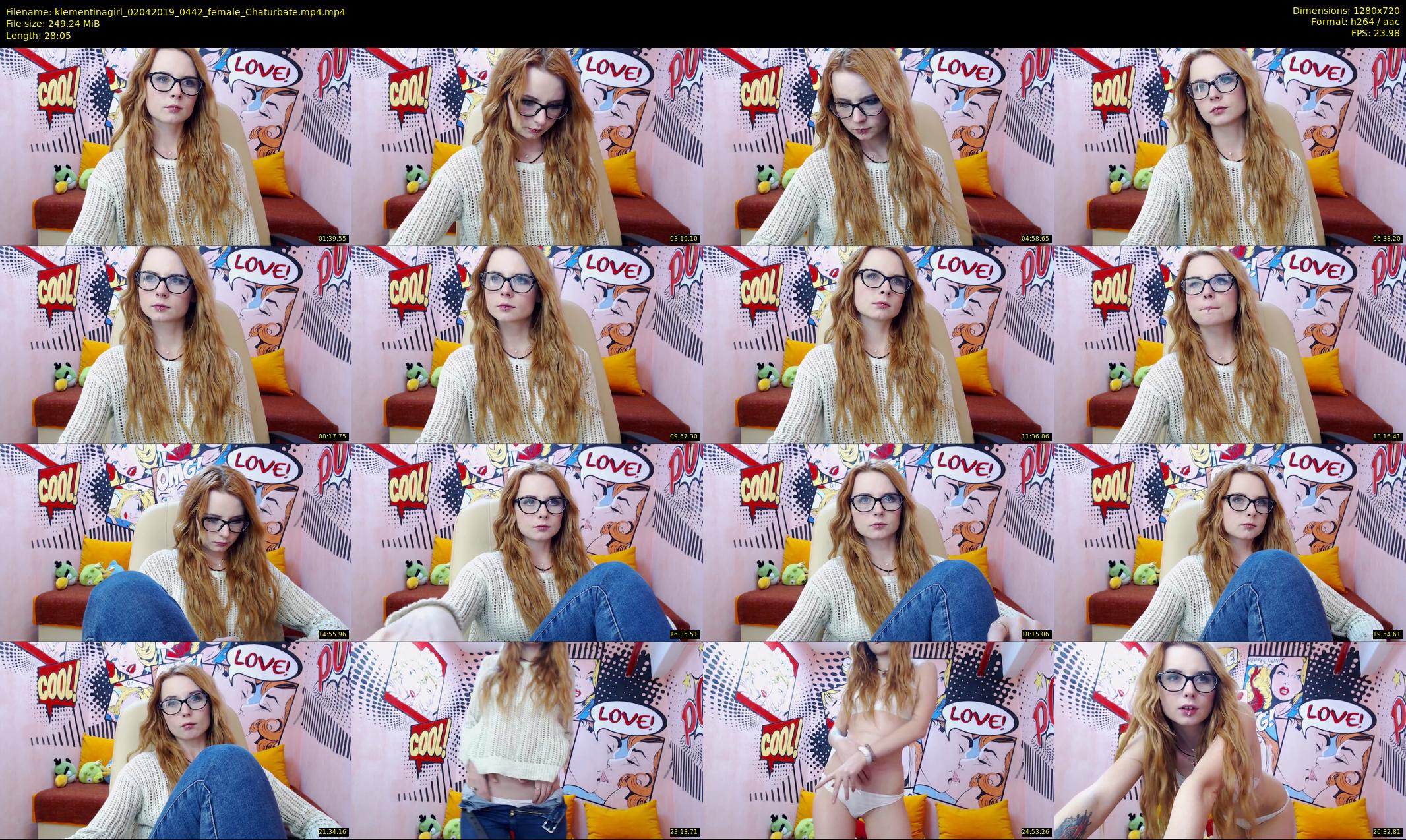 klementinagirl — 29 minute Chaturbate female cam show recording, 720p, Apr 2, 2019