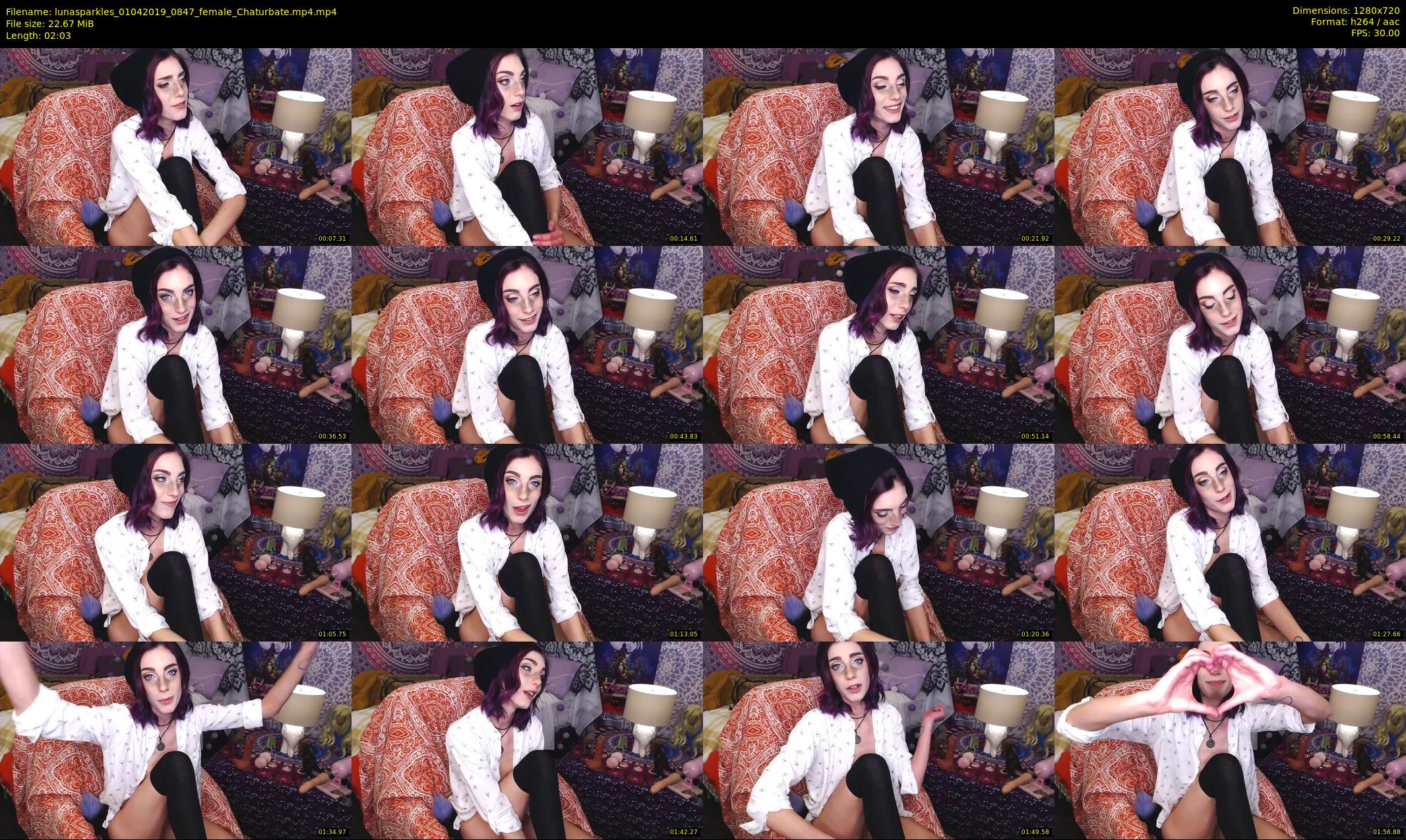 lunasparkles — 3 minute Chaturbate female cam show recording, 720p, Apr 1, 2019