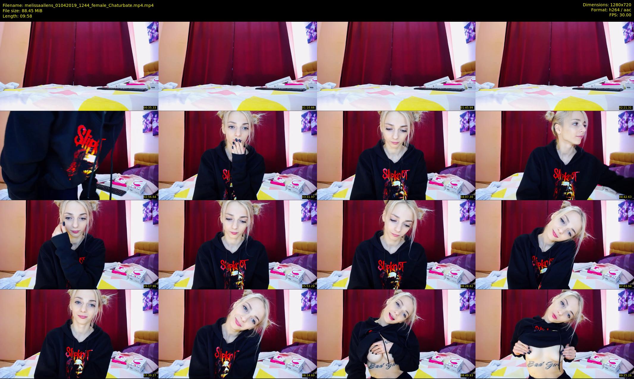 melissaallens — 10 minute Chaturbate female cam show recording, 720p, Apr 1, 2019