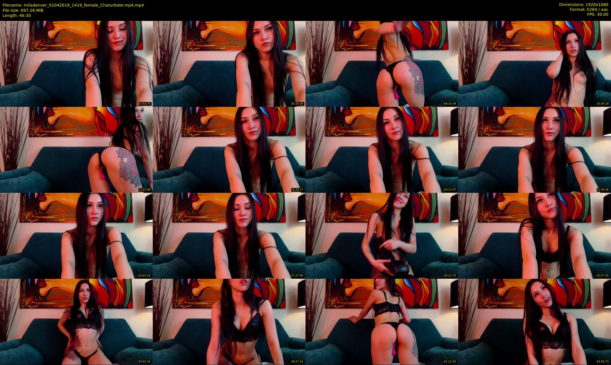 miladenver — 47 minute Chaturbate female cam show recording, 1080p, Apr 1, 2019