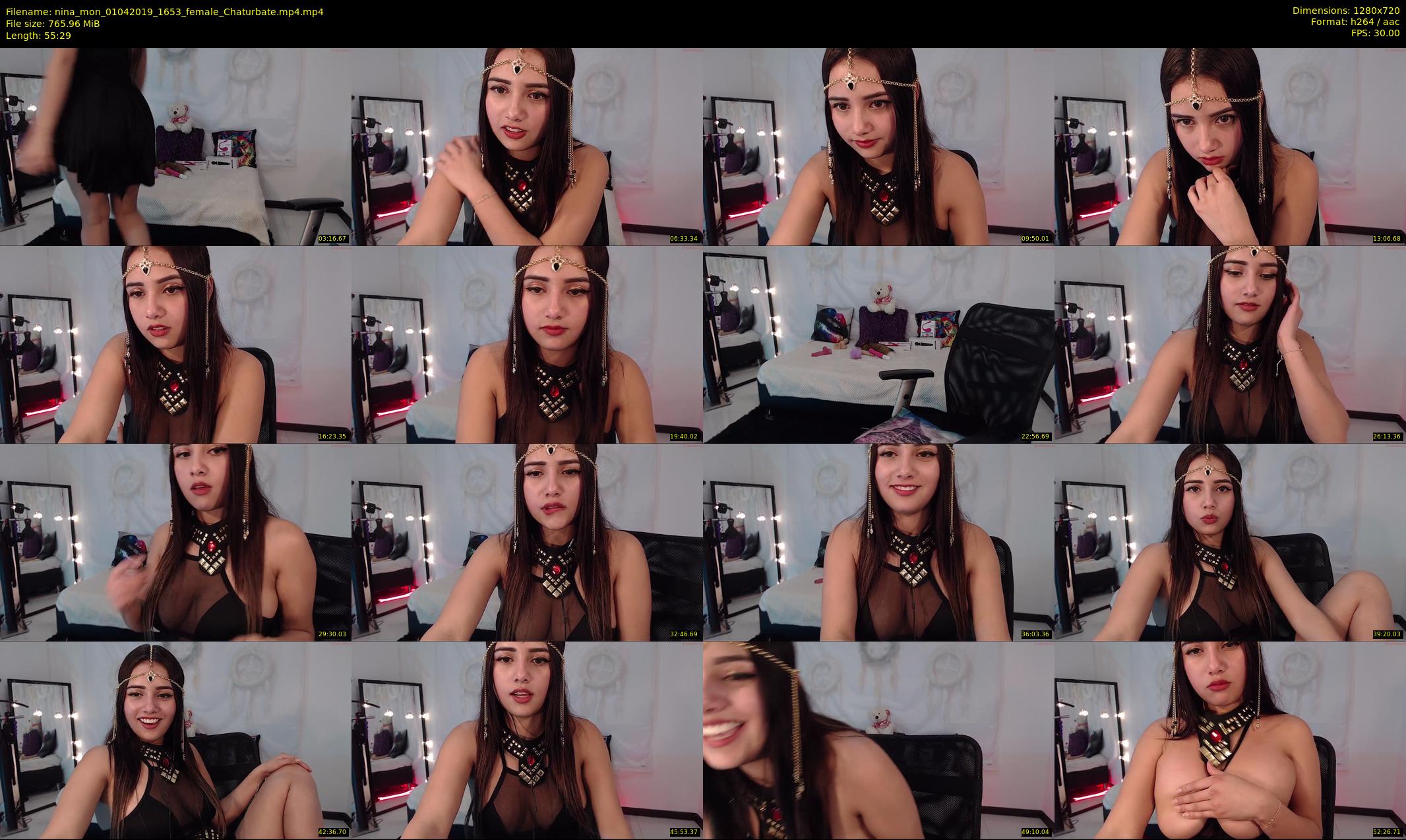 nina_mon — 56 minute Chaturbate female cam show recording, 720p, Apr 1, 2019