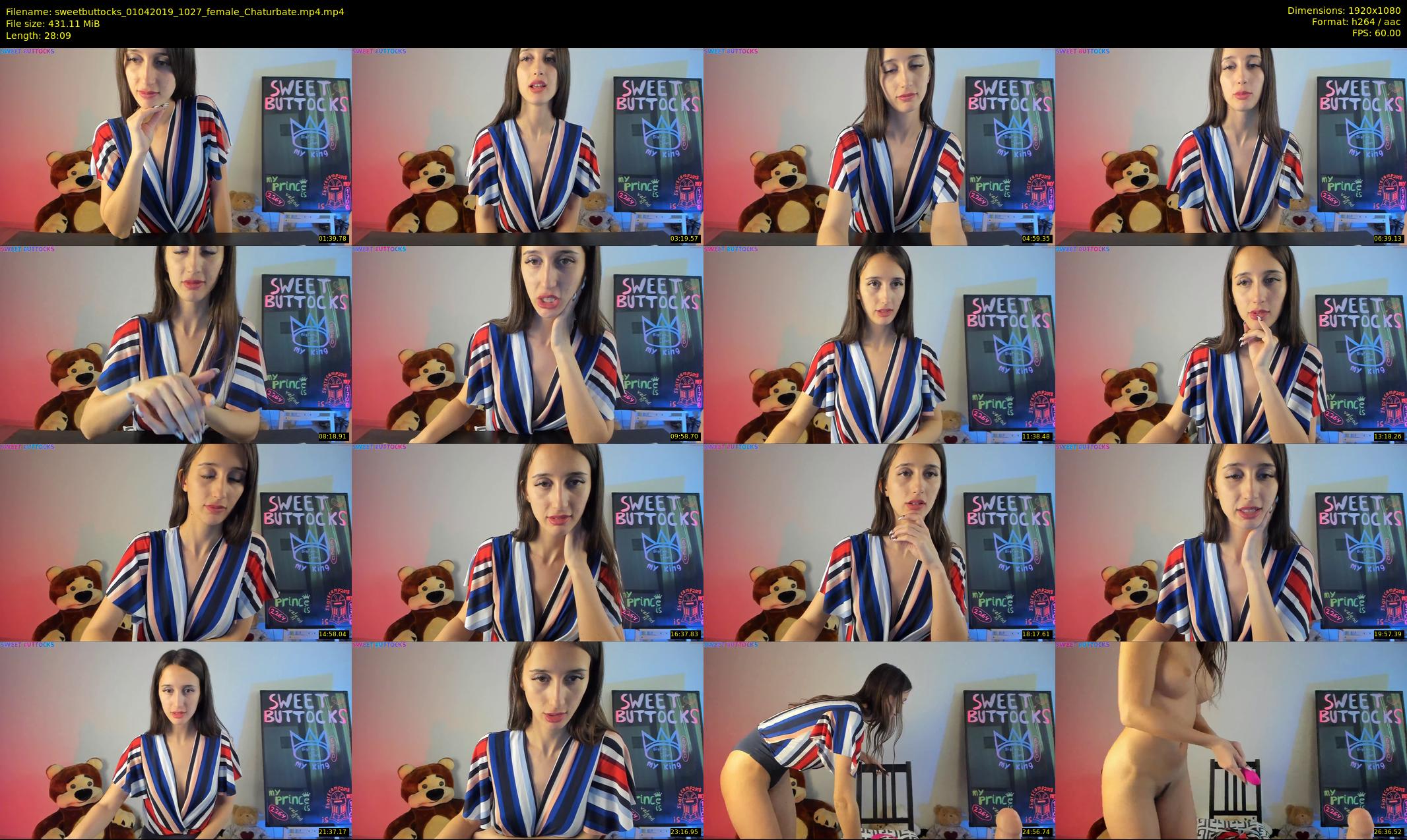 sweetbuttocks — 29 minute Chaturbate female cam show recording, 1080p, Apr 1, 2019