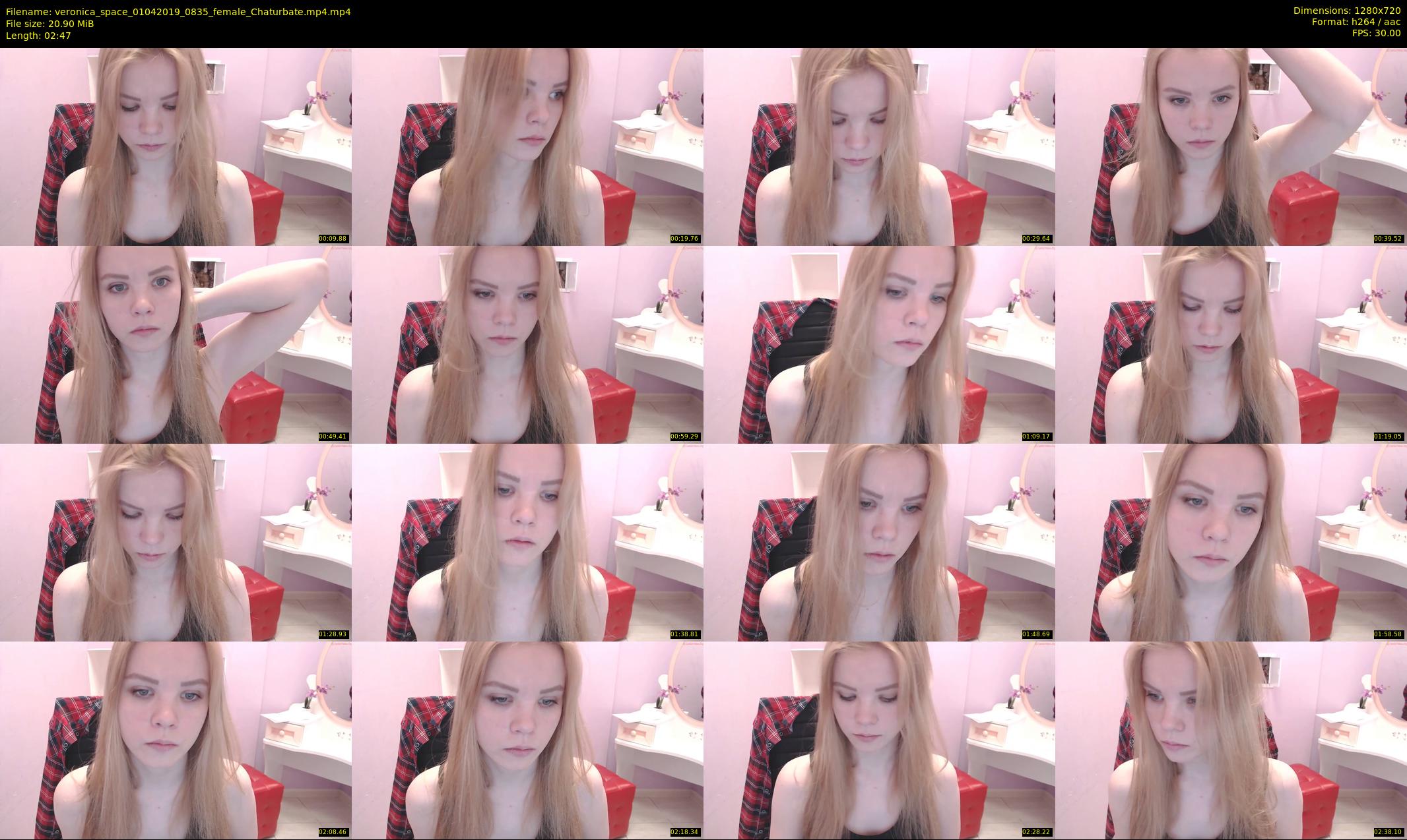 veronica_space — 3 minute Chaturbate female cam show recording, 720p, Apr 1, 2019