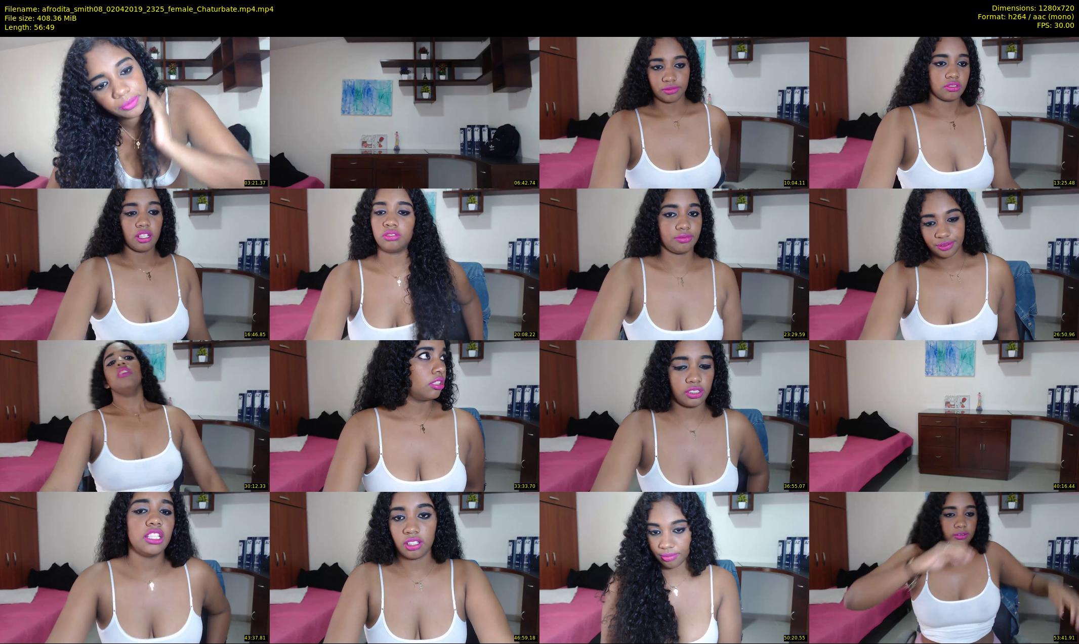 afrodita_smith08 — 57 minute Chaturbate female cam show recording, 720p, Apr 2, 2019
