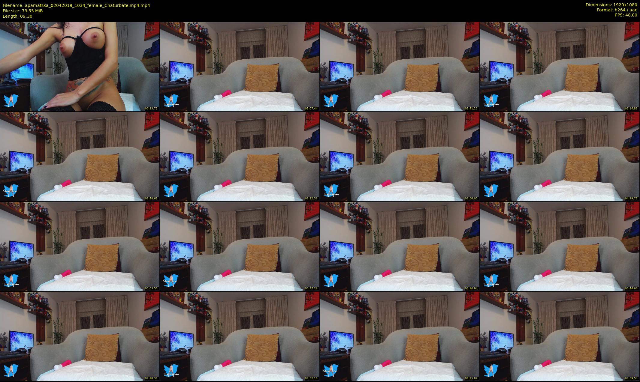 apamatska — 10 minute Chaturbate female cam show recording, 1080p, Apr 2, 2019