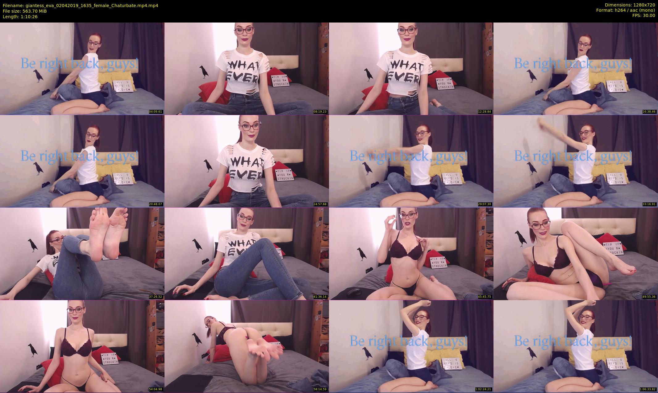 giantess_eva — 71 minute Chaturbate female cam show recording, 720p, Apr 2, 2019