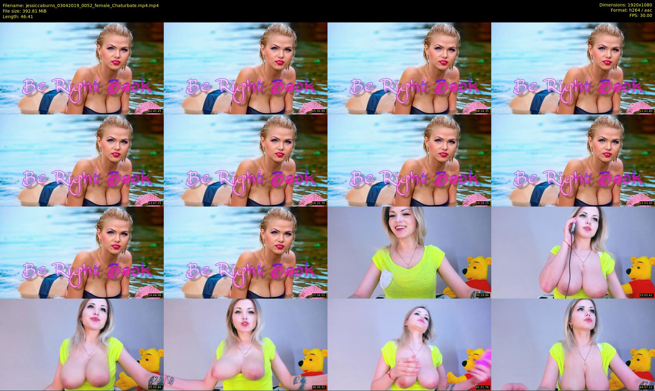jessiccaburns — 47 minute Chaturbate female cam show recording, 1080p, Apr 3, 2019