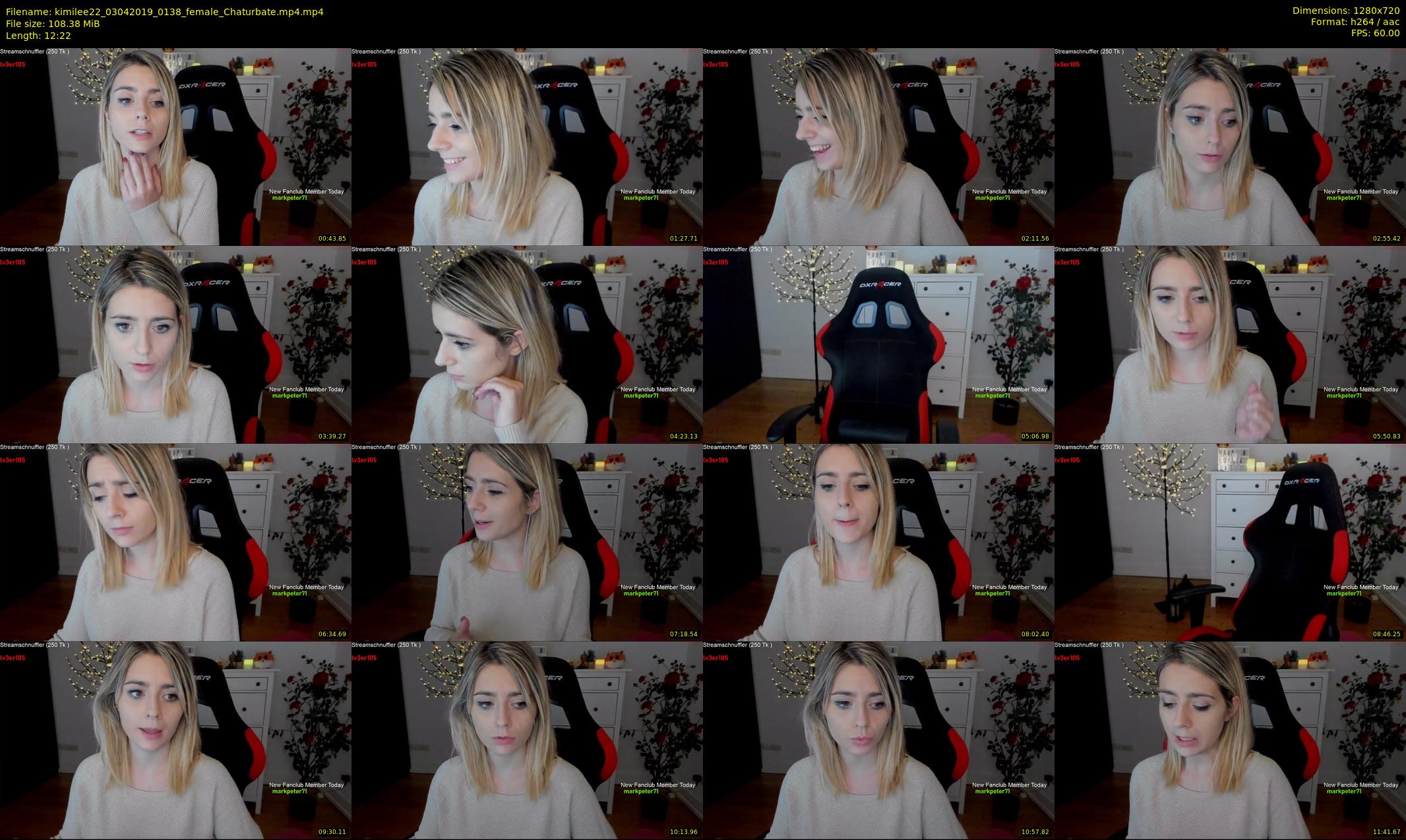 kimilee22 — 13 minute Chaturbate female cam show recording, 720p, Apr 3, 2019