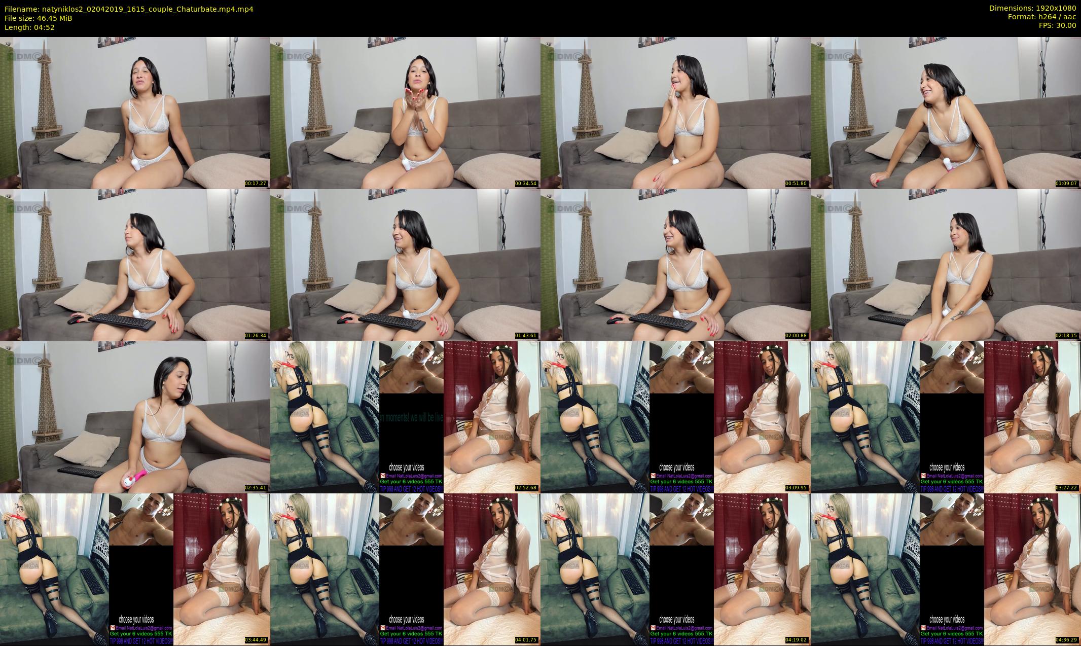 natyniklos2 — 5 minute Chaturbate couple cam show recording, 1080p, Apr 2, 2019
