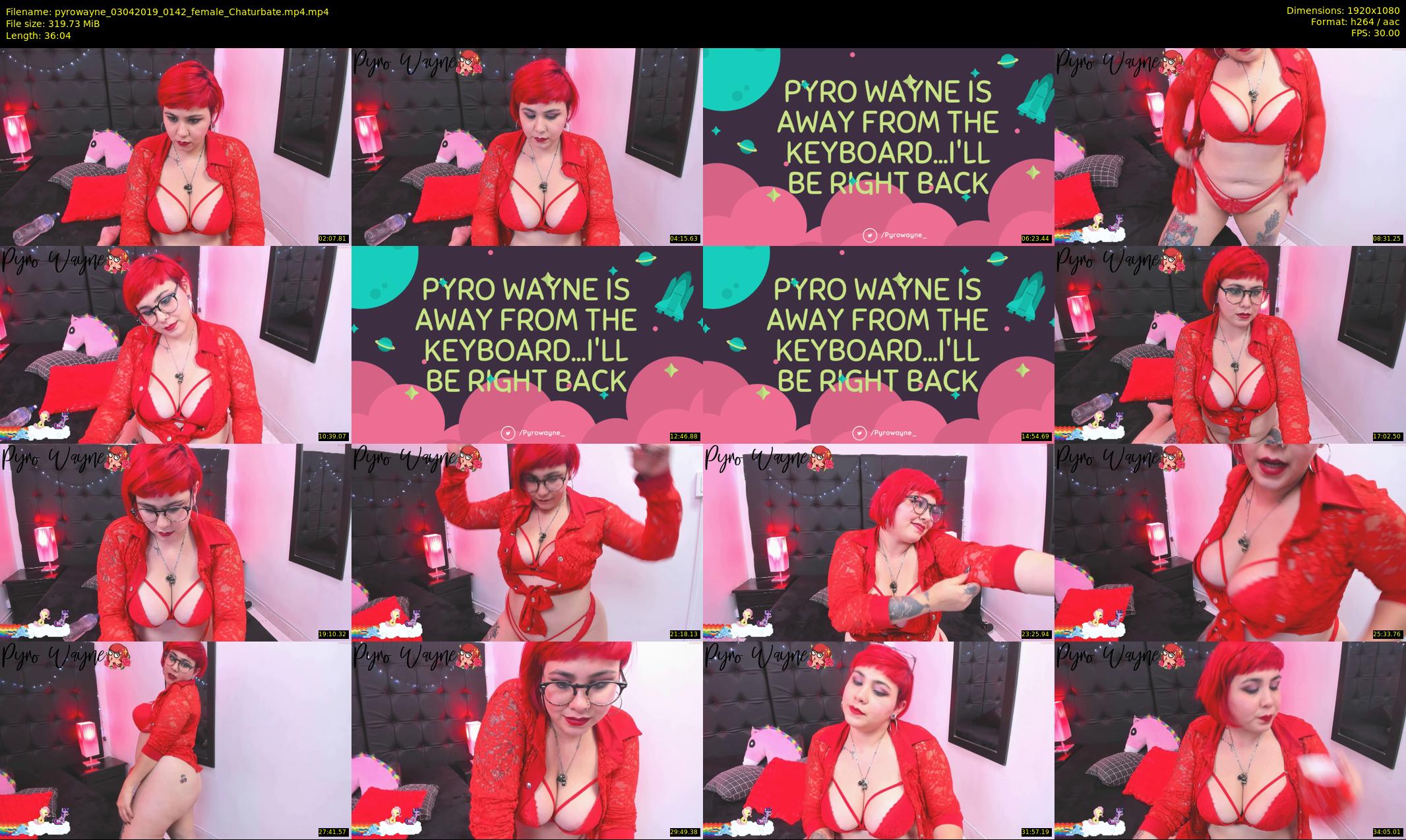 pyrowayne — 37 minute Chaturbate female cam show recording, 1080p, Apr 3, 2019
