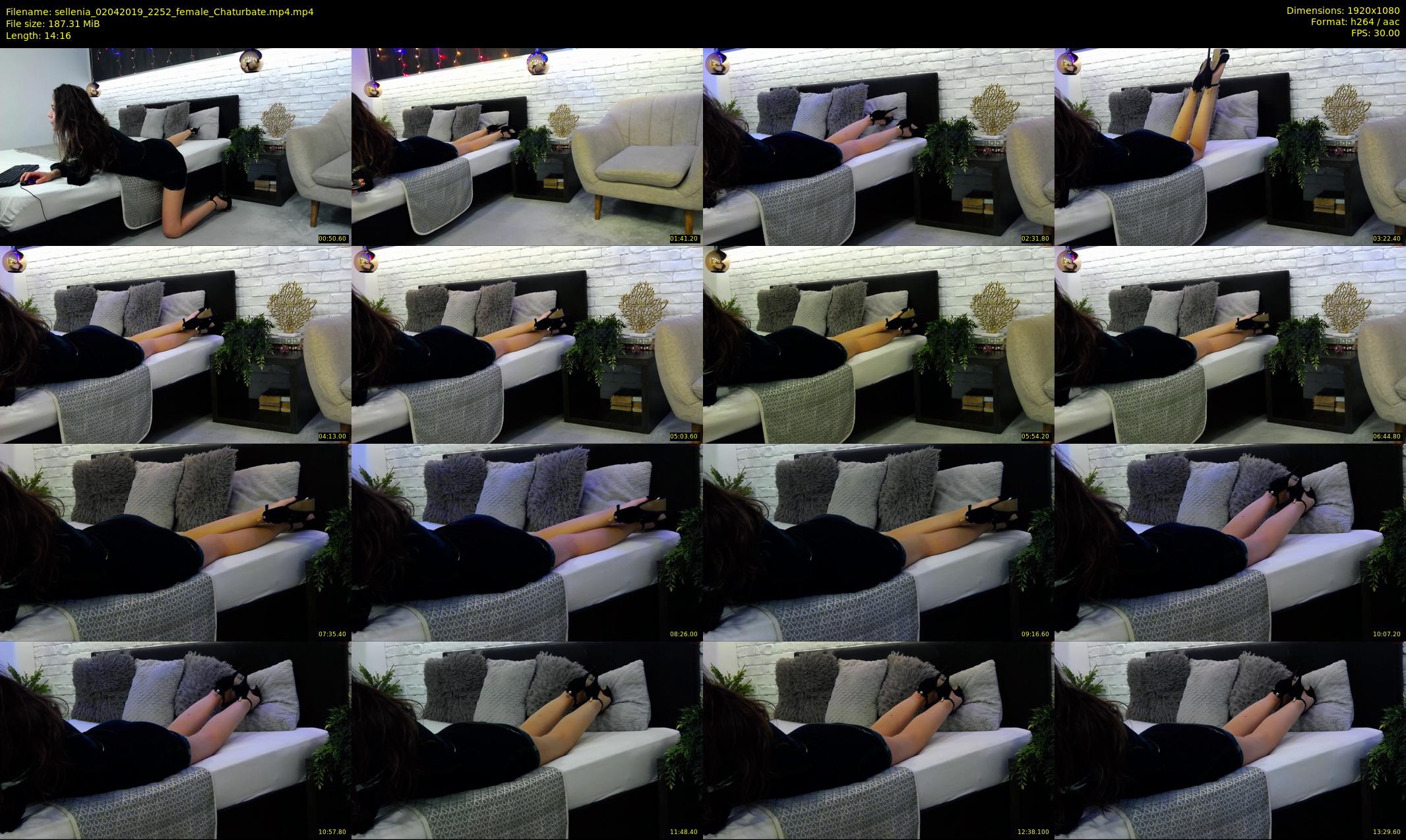 sellenia — 15 minute Chaturbate female cam show recording, 1080p, Apr 2, 2019