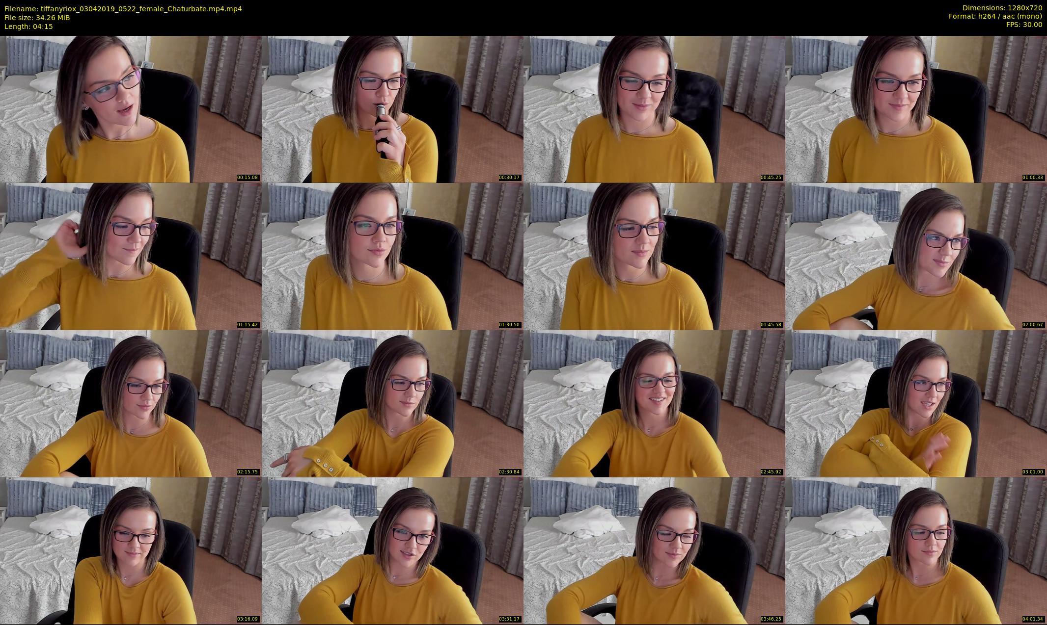 tiffanyriox — 5 minute Chaturbate female cam show recording, 720p, Apr 3, 2019