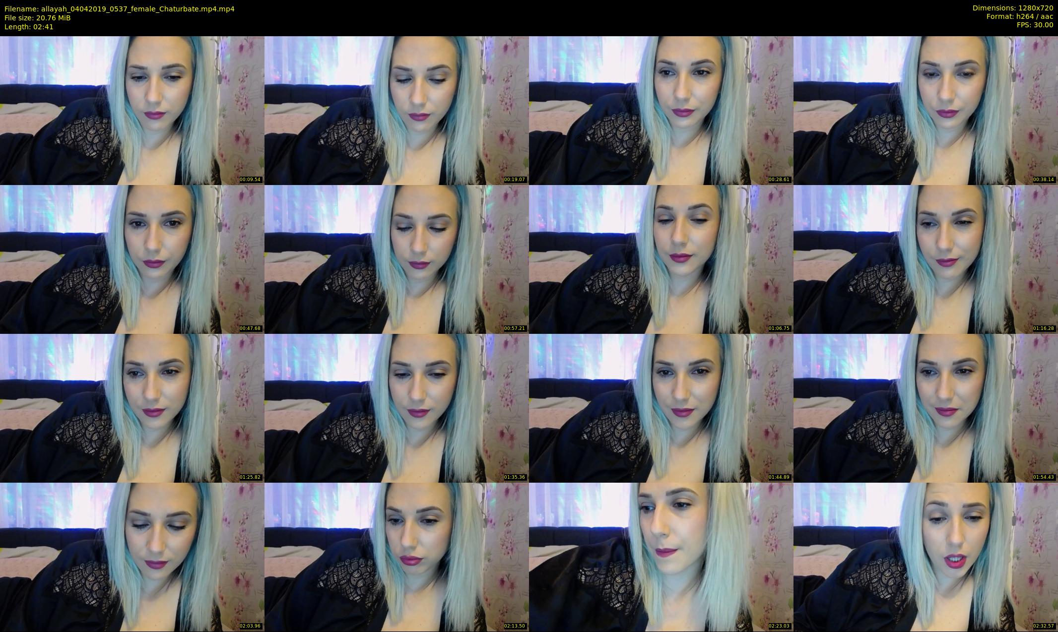 allayah — 3 minute Chaturbate female cam show recording, 720p, Apr 4, 2019