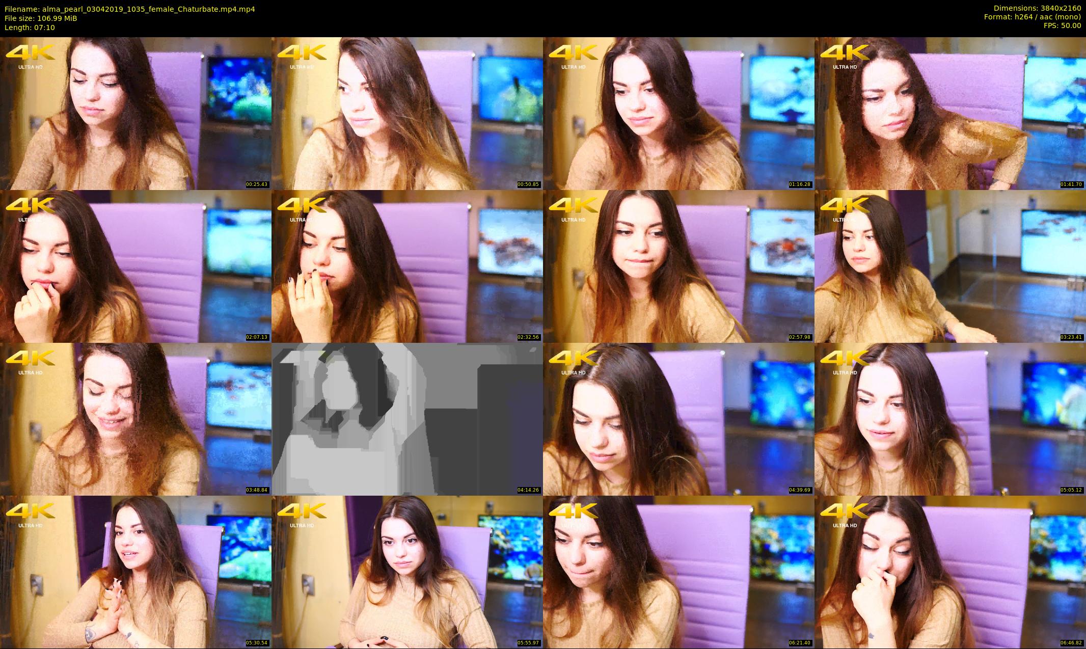 alma_pearl — 8 minute Chaturbate female cam show recording, 4K, Apr 3, 2019