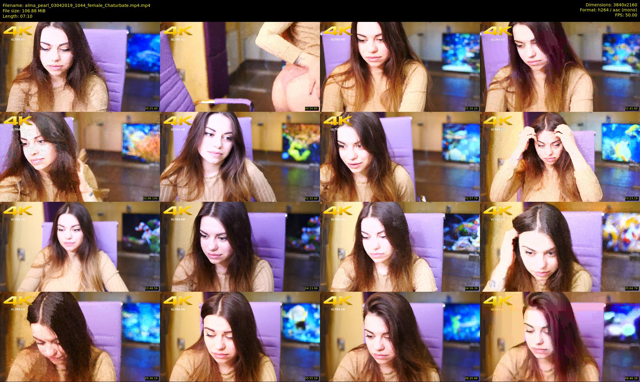 alma_pearl — 8 minute Chaturbate female cam show recording, 4K, Apr 3, 2019