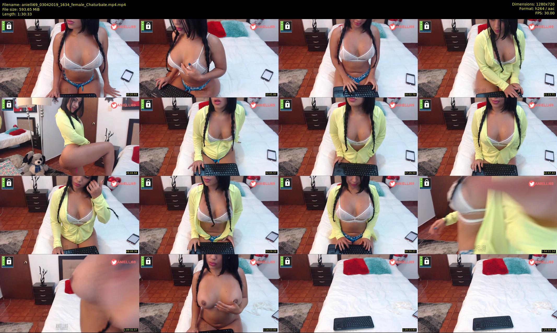 anielli69 — 91 minute Chaturbate female cam show recording, 720p, Apr 3, 2019
