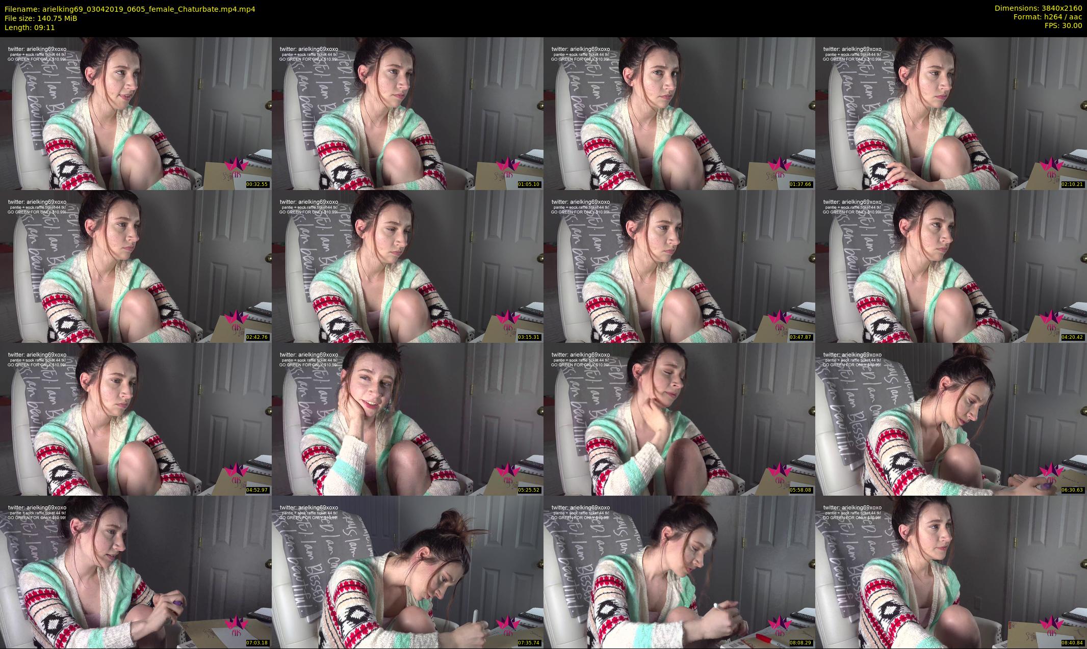 arielking69 — 10 minute Chaturbate female cam show recording, 4K, Apr 3, 2019