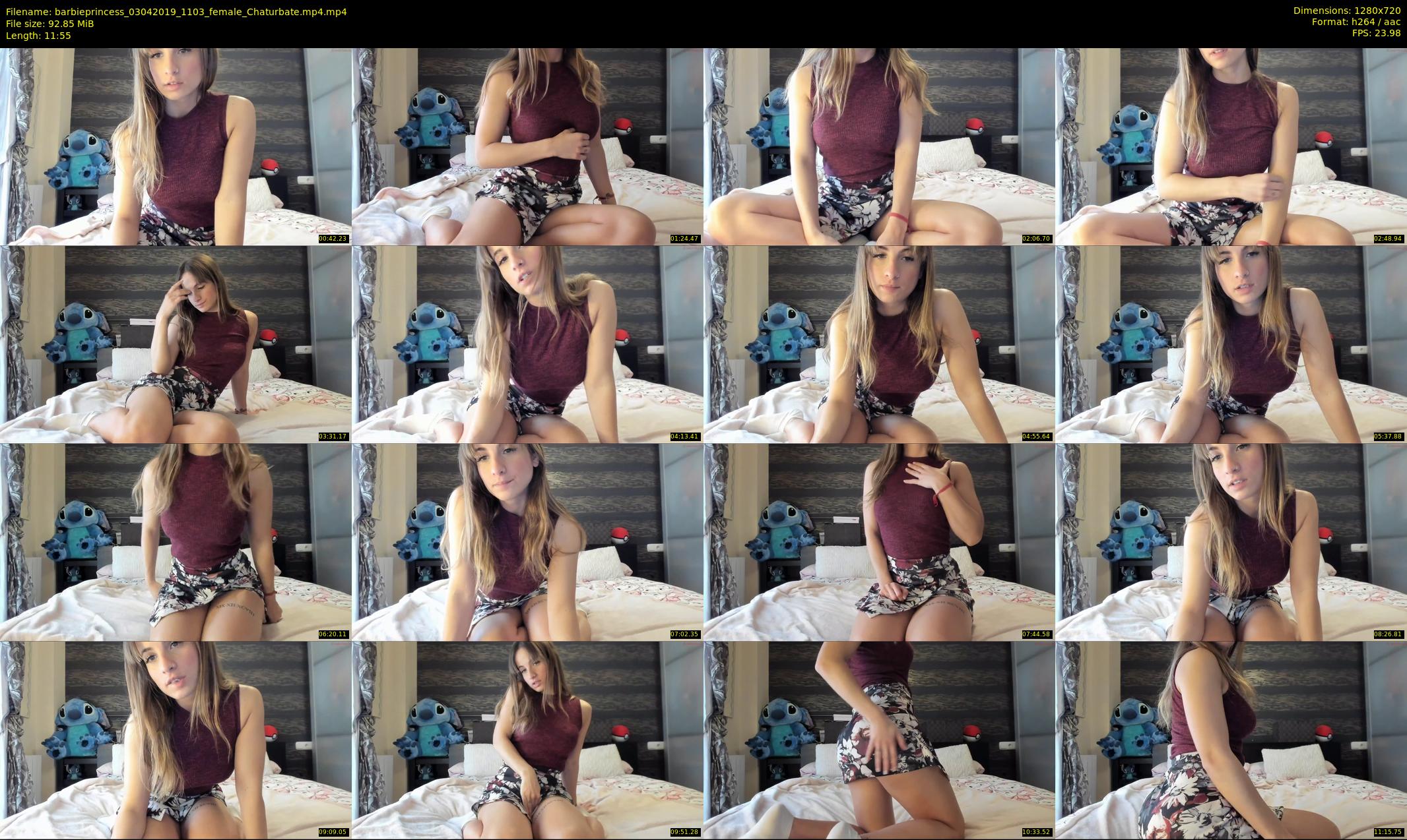 barbieprincess — 12 minute Chaturbate female cam show recording, 720p, Apr 3, 2019