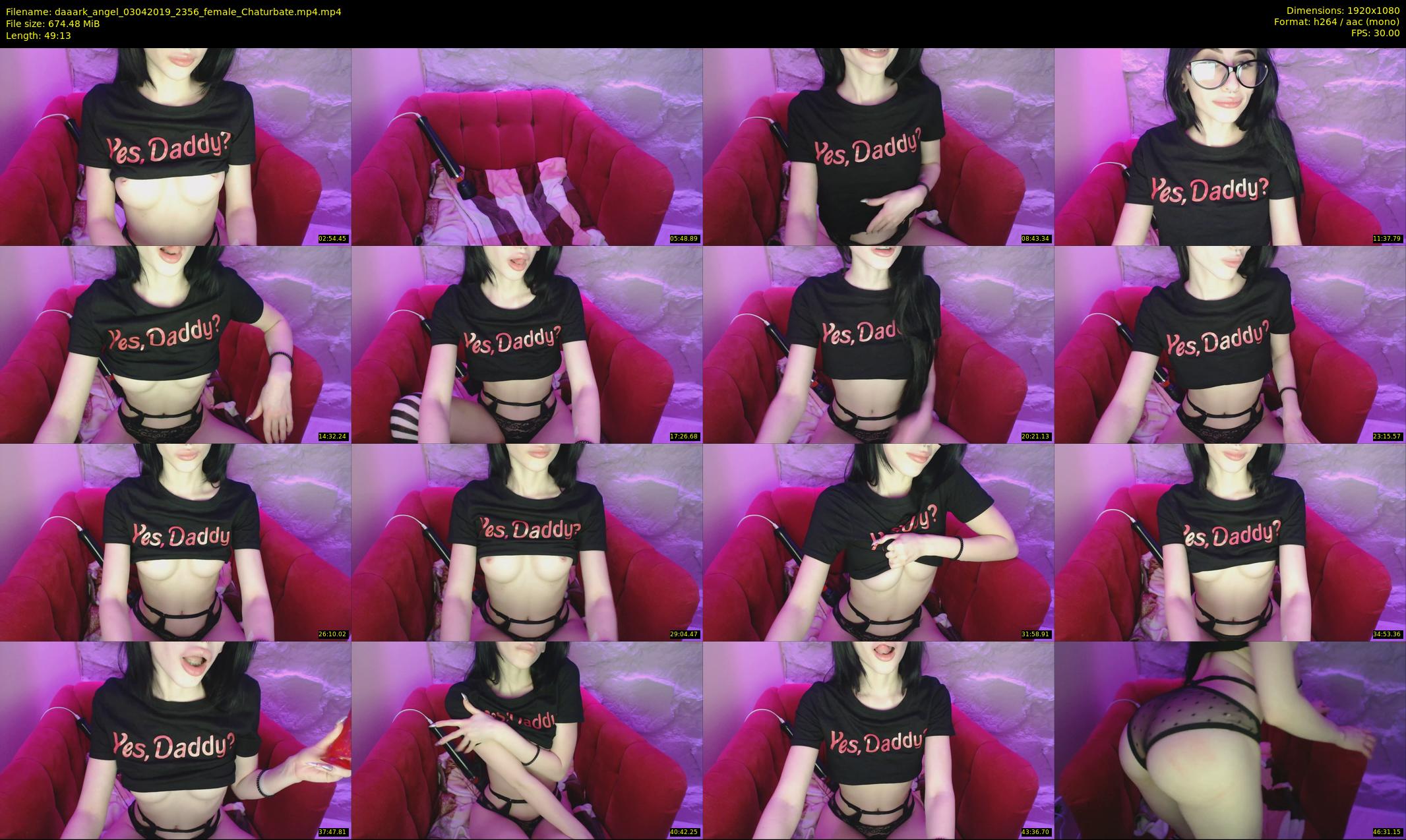 daaark_angel — 50 minute Chaturbate female cam show recording, 1080p, Apr 3, 2019