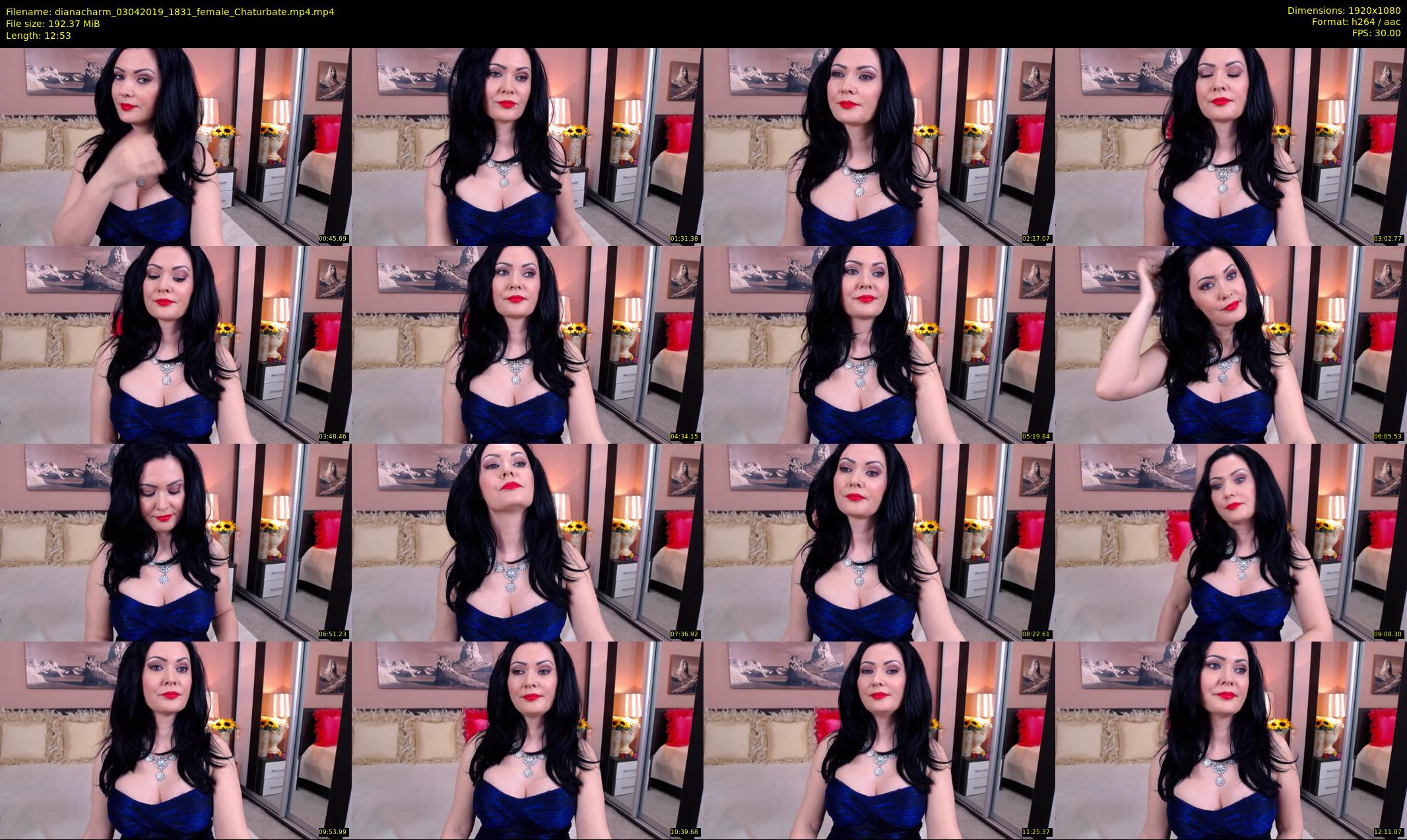 dianacharm — 13 minute Chaturbate female cam show recording, 1080p, Apr 3, 2019