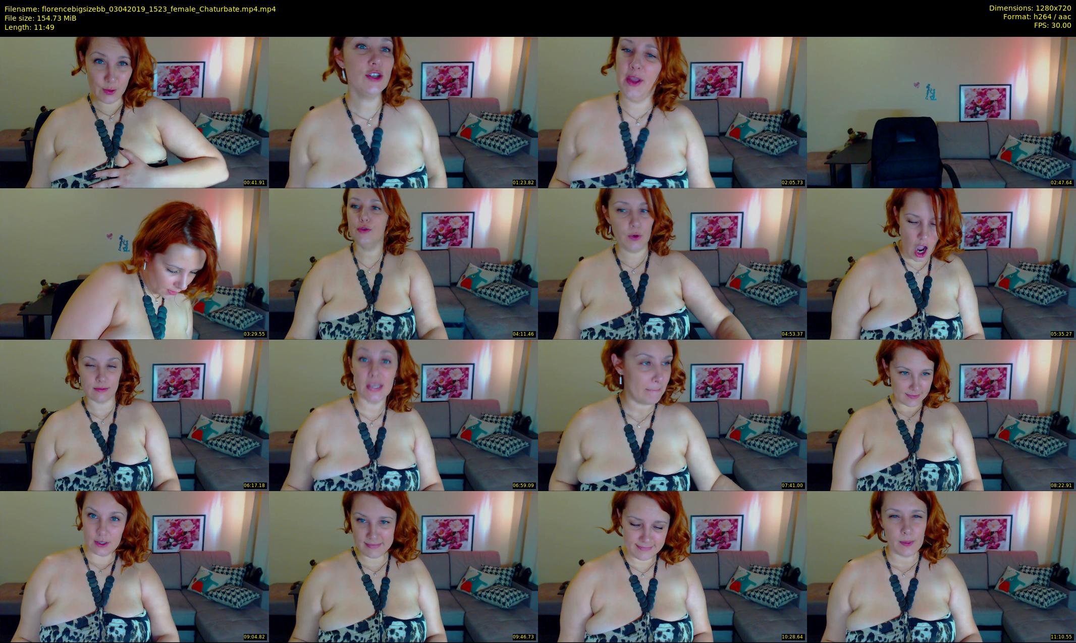 florencebigsizebb — 12 minute Chaturbate female cam show recording, 720p, Apr 3, 2019