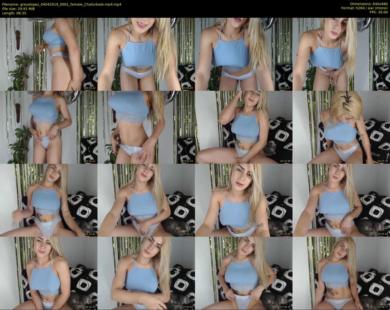 greyslopez — 9 minute Chaturbate female cam show recording, 480p, Apr 4, 2019