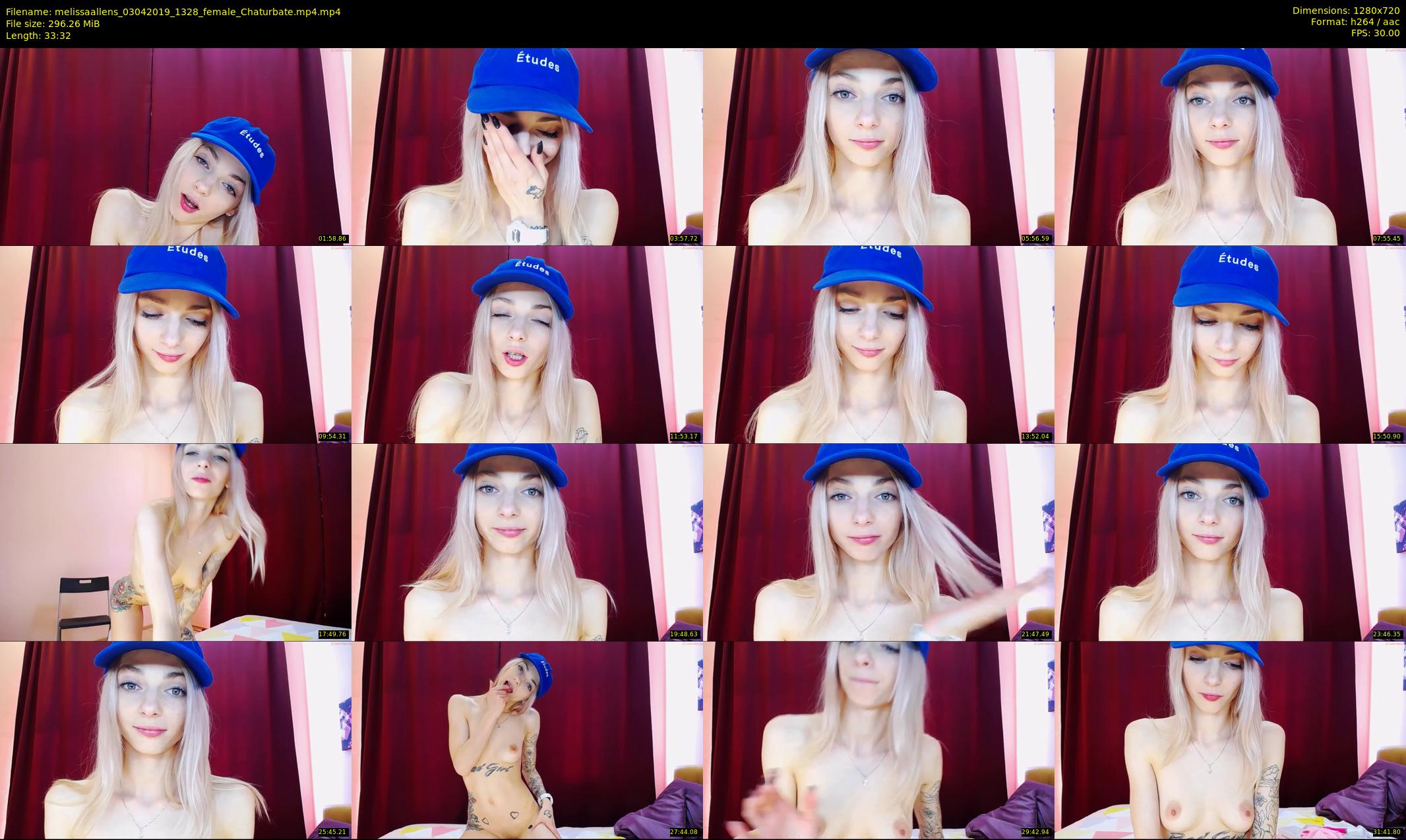 melissaallens — 34 minute Chaturbate female cam show recording, 720p, Apr 3, 2019