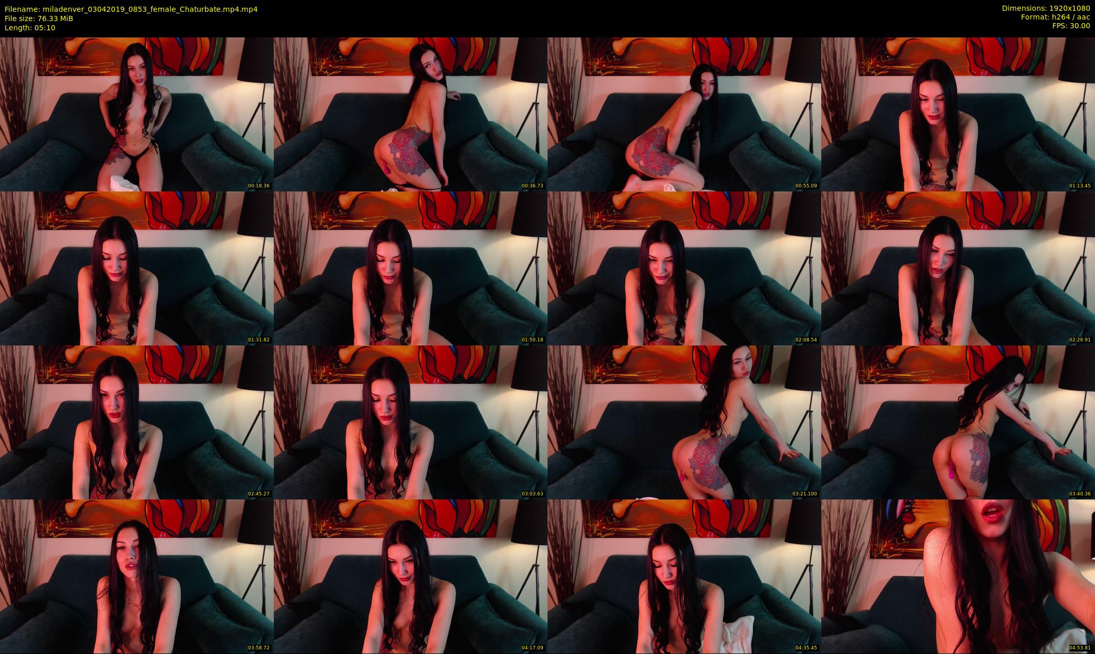 miladenver — 6 minute Chaturbate female cam show recording, 1080p, Apr 3, 2019