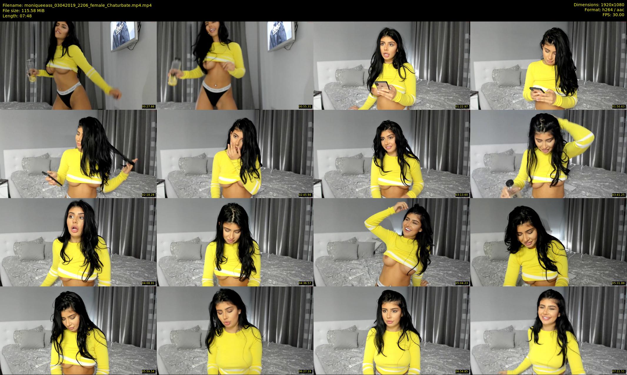 moniqueeass — 8 minute Chaturbate female cam show recording, 1080p, Apr 3, 2019