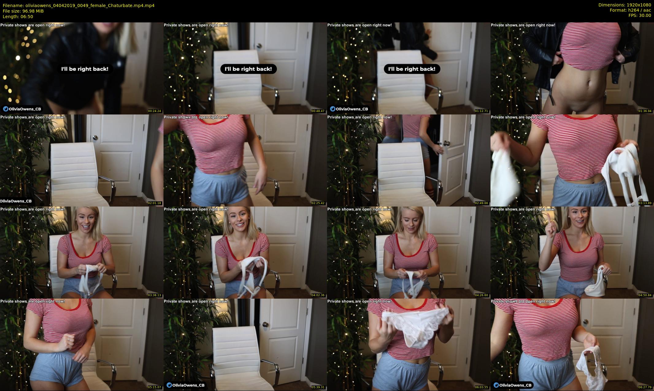 oliviaowens — 7 minute Chaturbate female cam show recording, 1080p, Apr 4, 2019