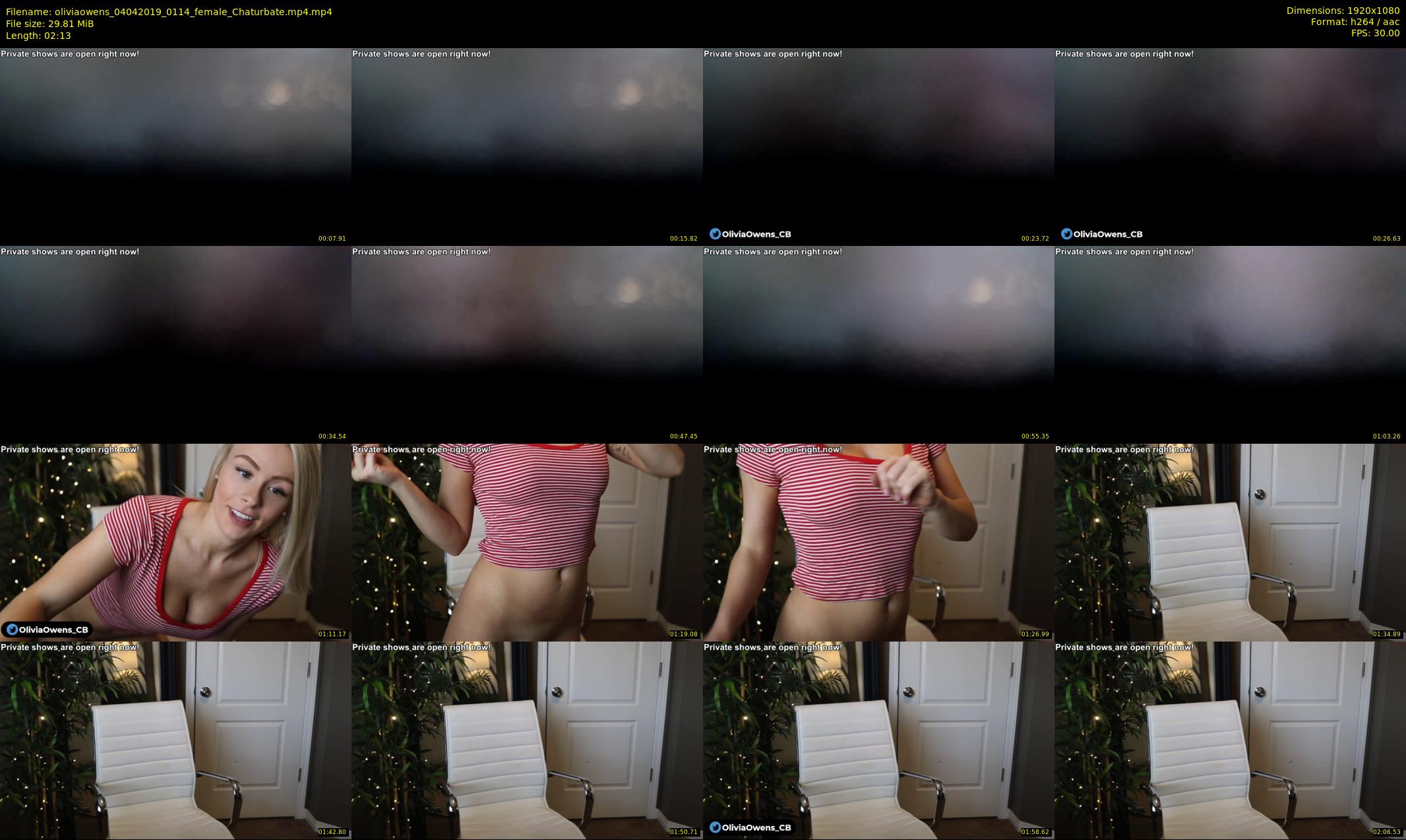 oliviaowens — 3 minute Chaturbate female cam show recording, 1080p, Apr 4, 2019