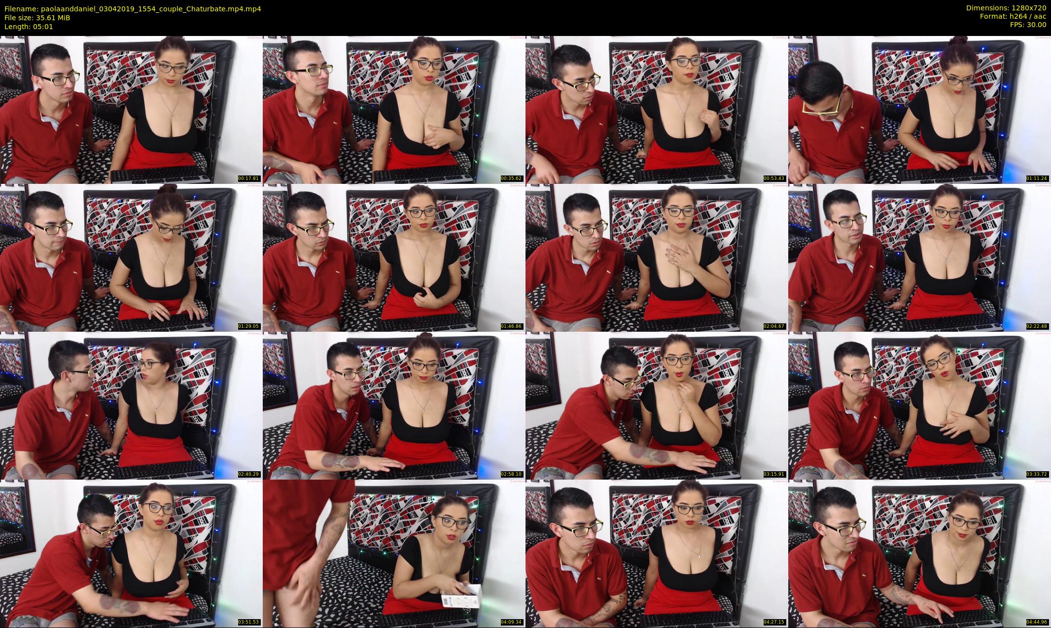 paolaanddaniel — 6 minute Chaturbate couple cam show recording, 720p, Apr 3, 2019