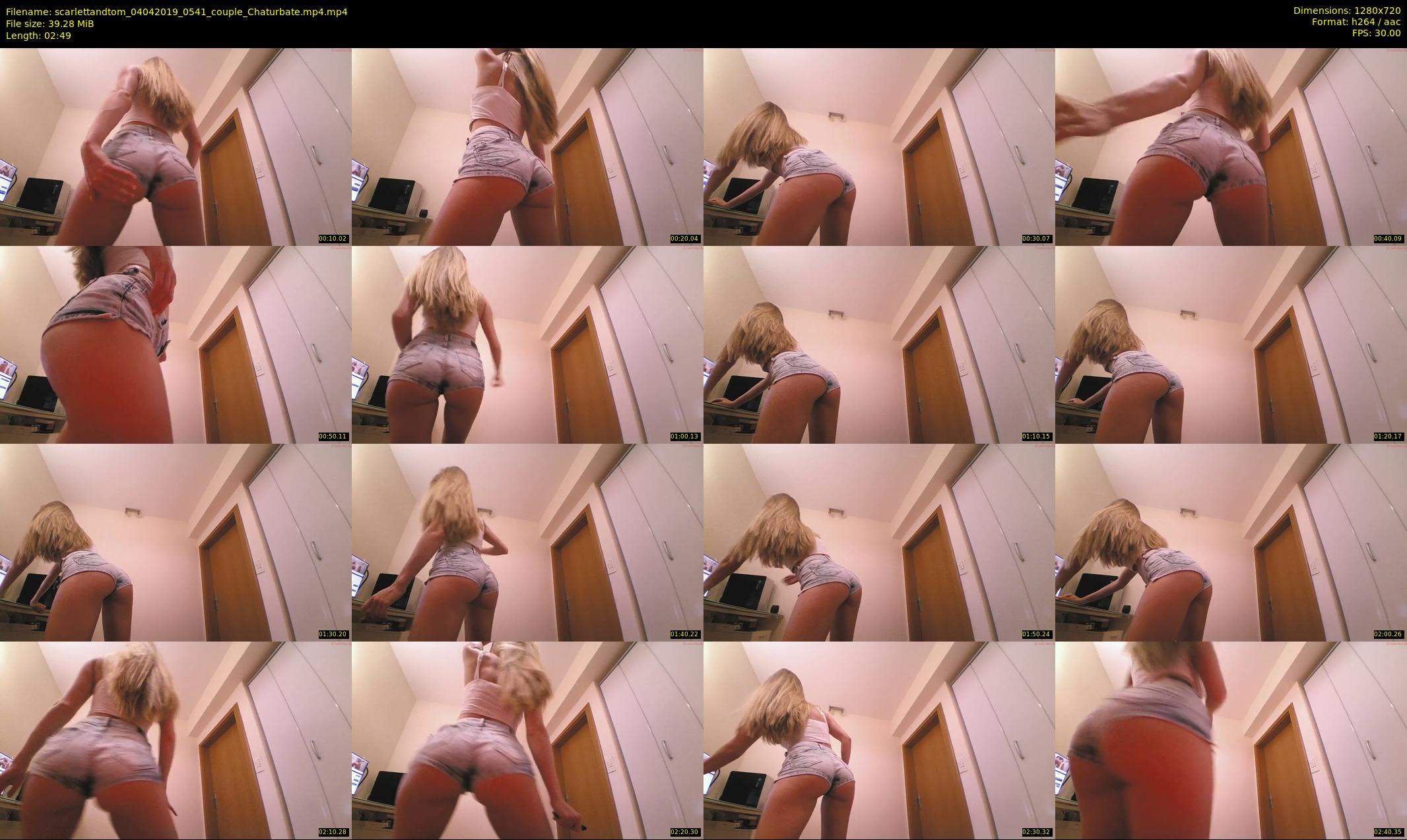 scarlettandtom — 3 minute Chaturbate couple cam show recording, 720p, Apr 4, 2019