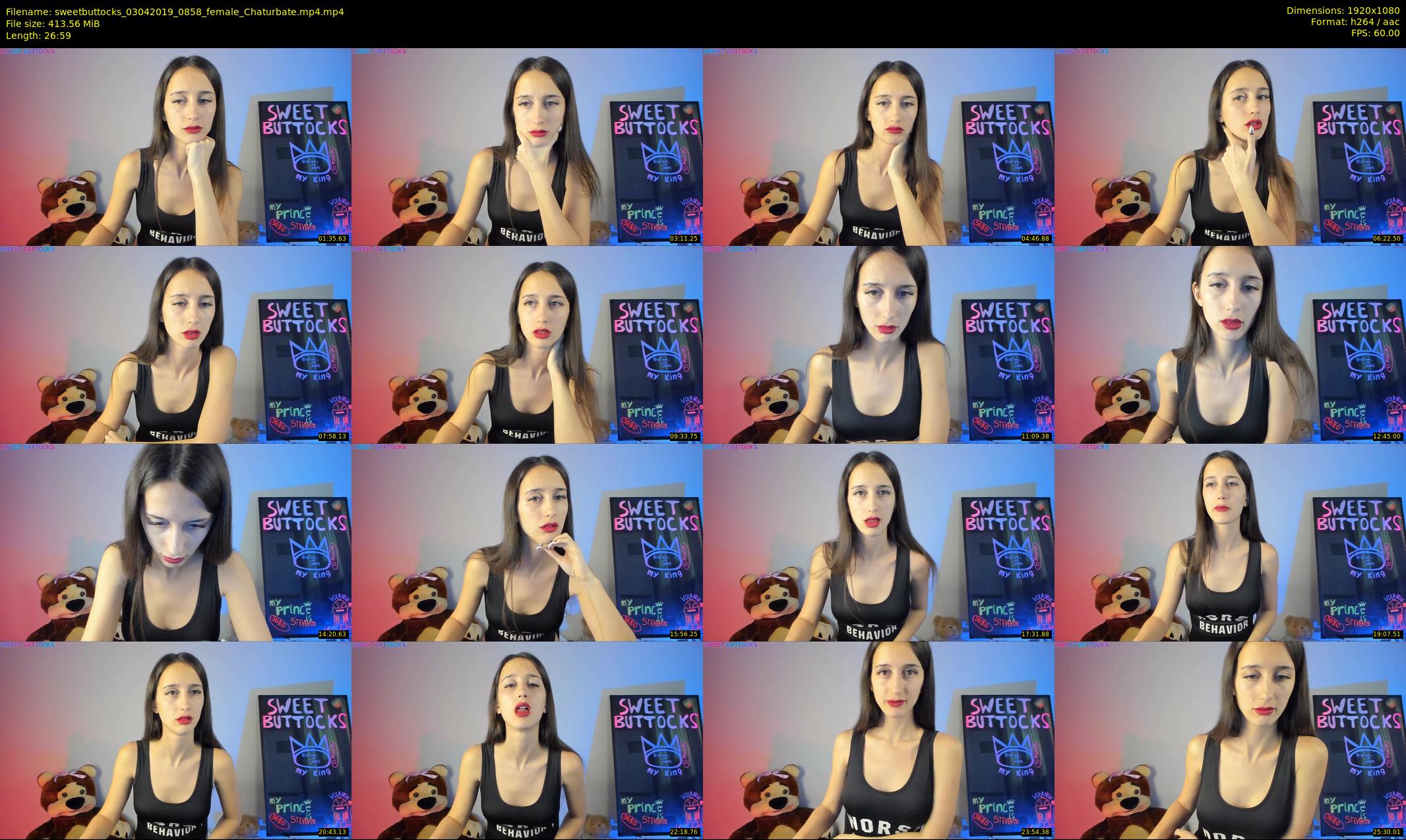 sweetbuttocks — 27 minute Chaturbate female cam show recording, 1080p, Apr 3, 2019