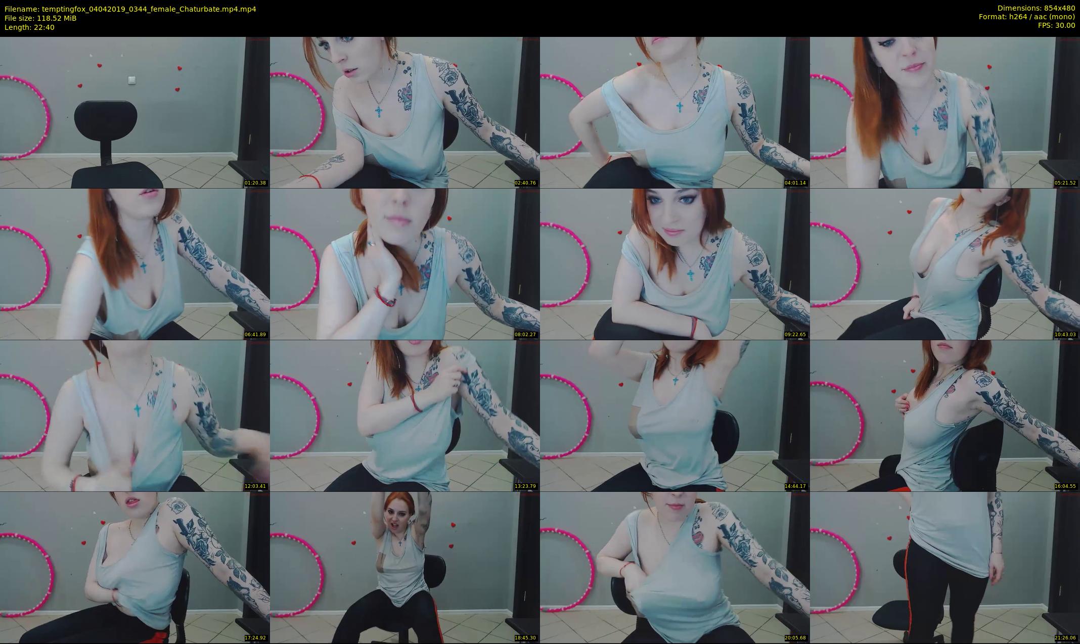 temptingfox — 23 minute Chaturbate female cam show recording, 480p, Apr 4, 2019