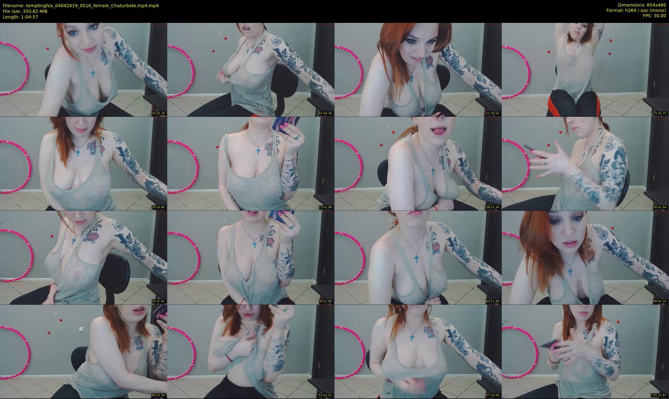 temptingfox — 65 minute Chaturbate female cam show recording, 480p, Apr 4, 2019