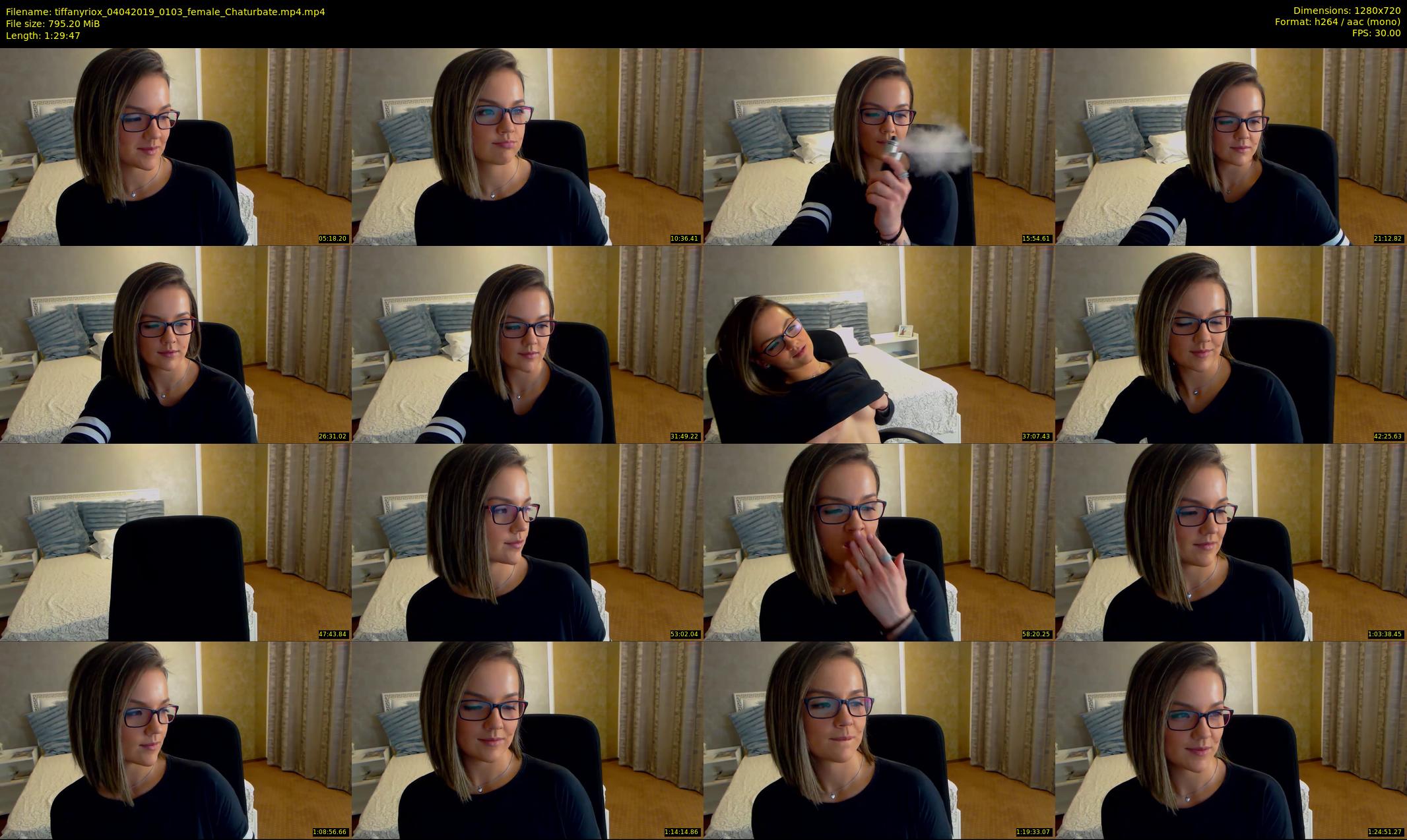 tiffanyriox — 90 minute Chaturbate female cam show recording, 720p, Apr 4, 2019