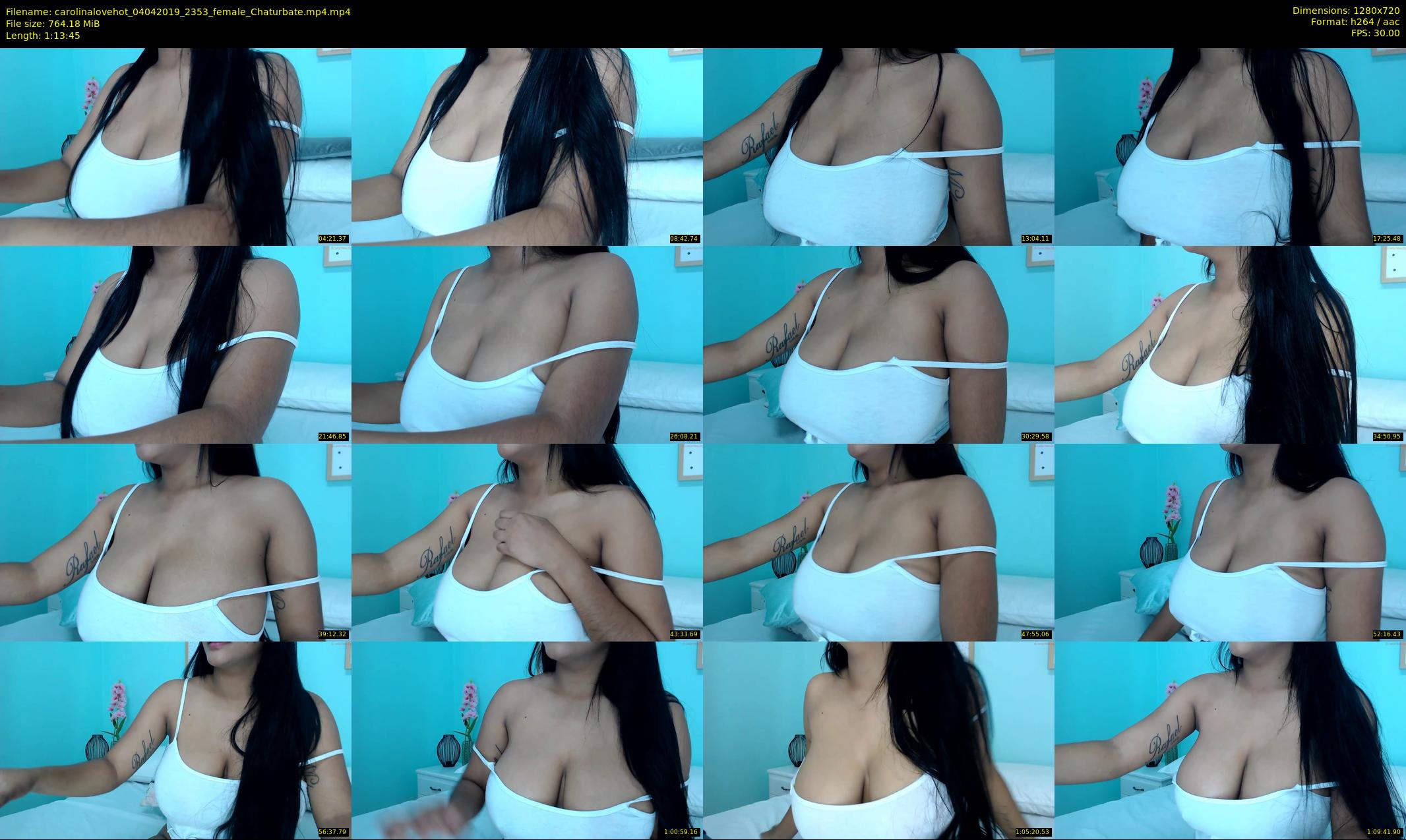 carolinalovehot — 74 minute Chaturbate female cam show recording, 720p, Apr 4, 2019