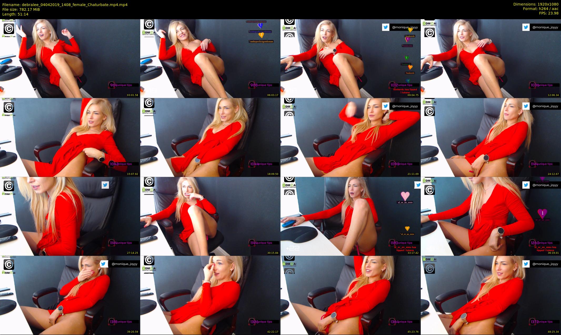 debralee — 52 minute Chaturbate female cam show recording, 1080p, Apr 4, 2019