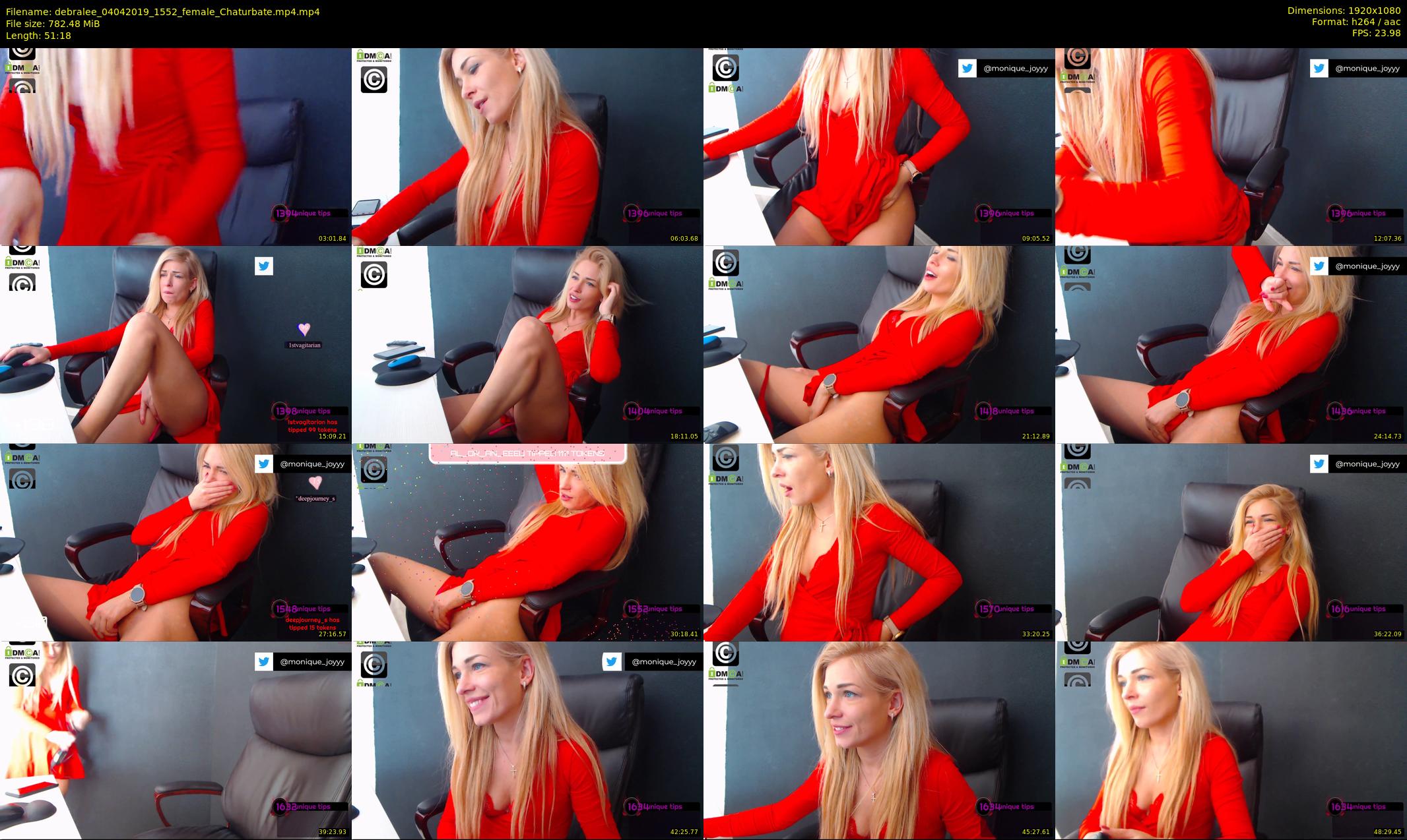 debralee — 52 minute Chaturbate female cam show recording, 1080p, Apr 4, 2019