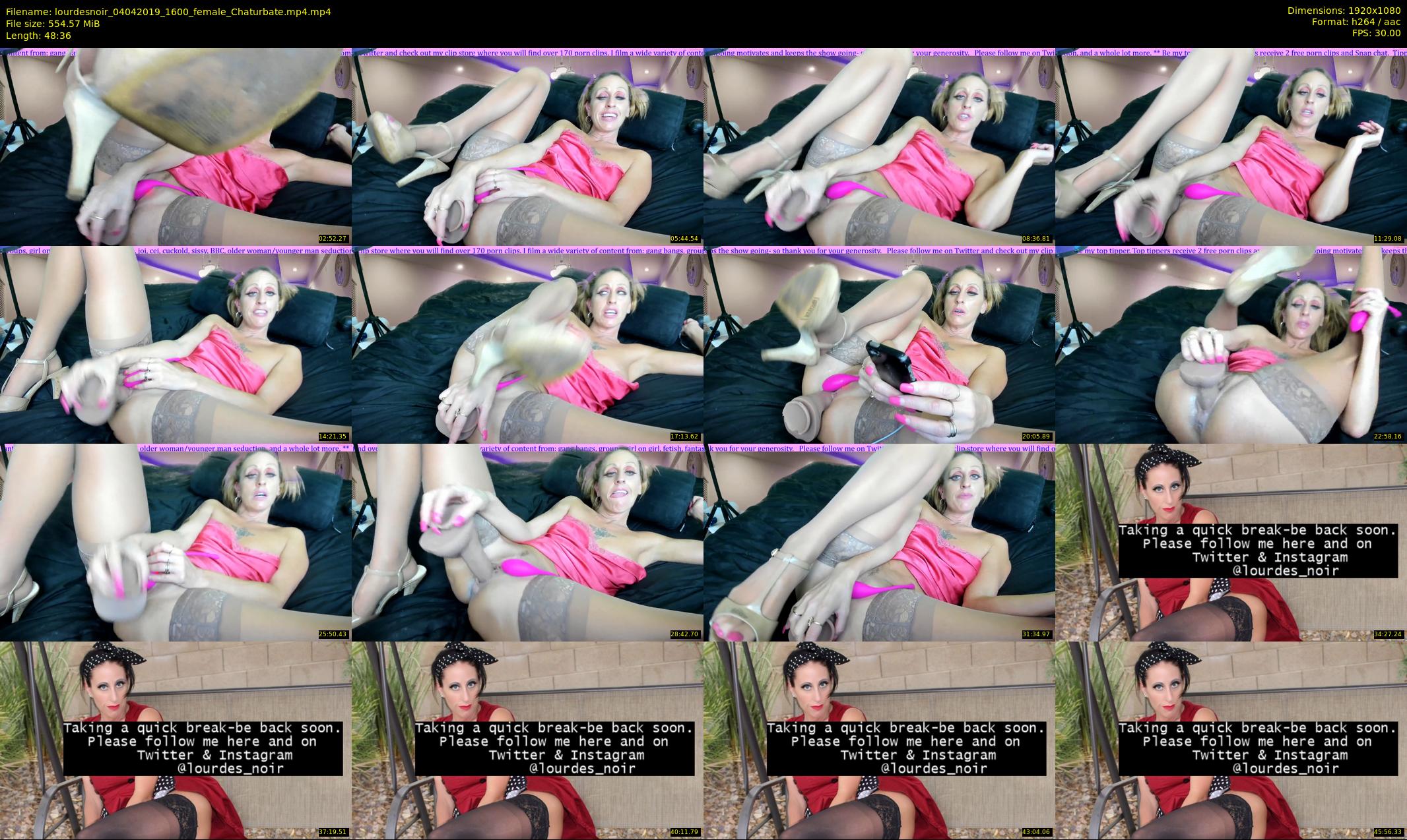 lourdesnoir — 49 minute Chaturbate female cam show recording, 1080p, Apr 4, 2019