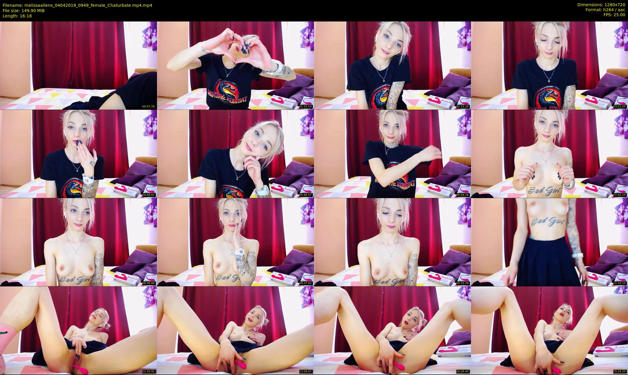 melissaallens — 17 minute Chaturbate female cam show recording, 720p, Apr 4, 2019