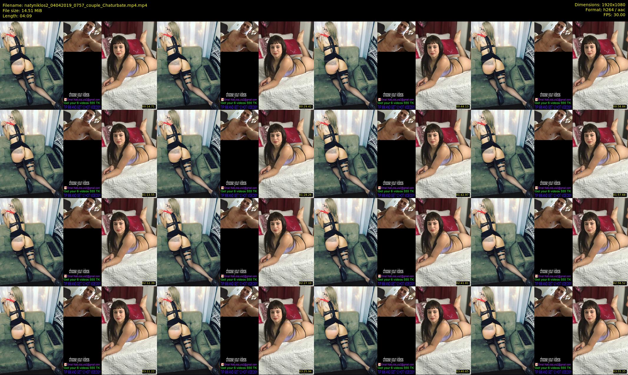 natyniklos2 — 5 minute Chaturbate couple cam show recording, 1080p, Apr 4, 2019