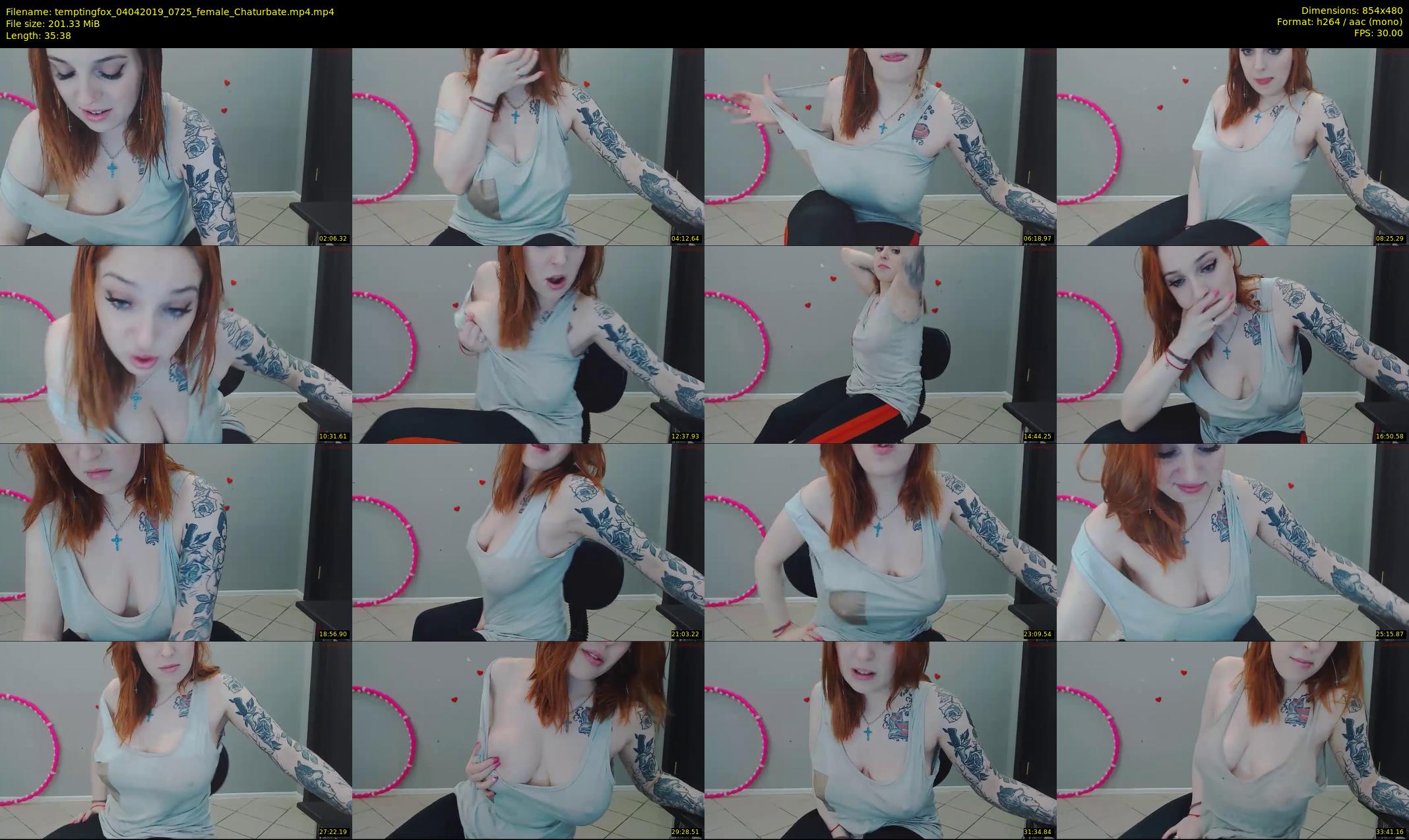 temptingfox — 36 minute Chaturbate female cam show recording, 480p, Apr 4, 2019