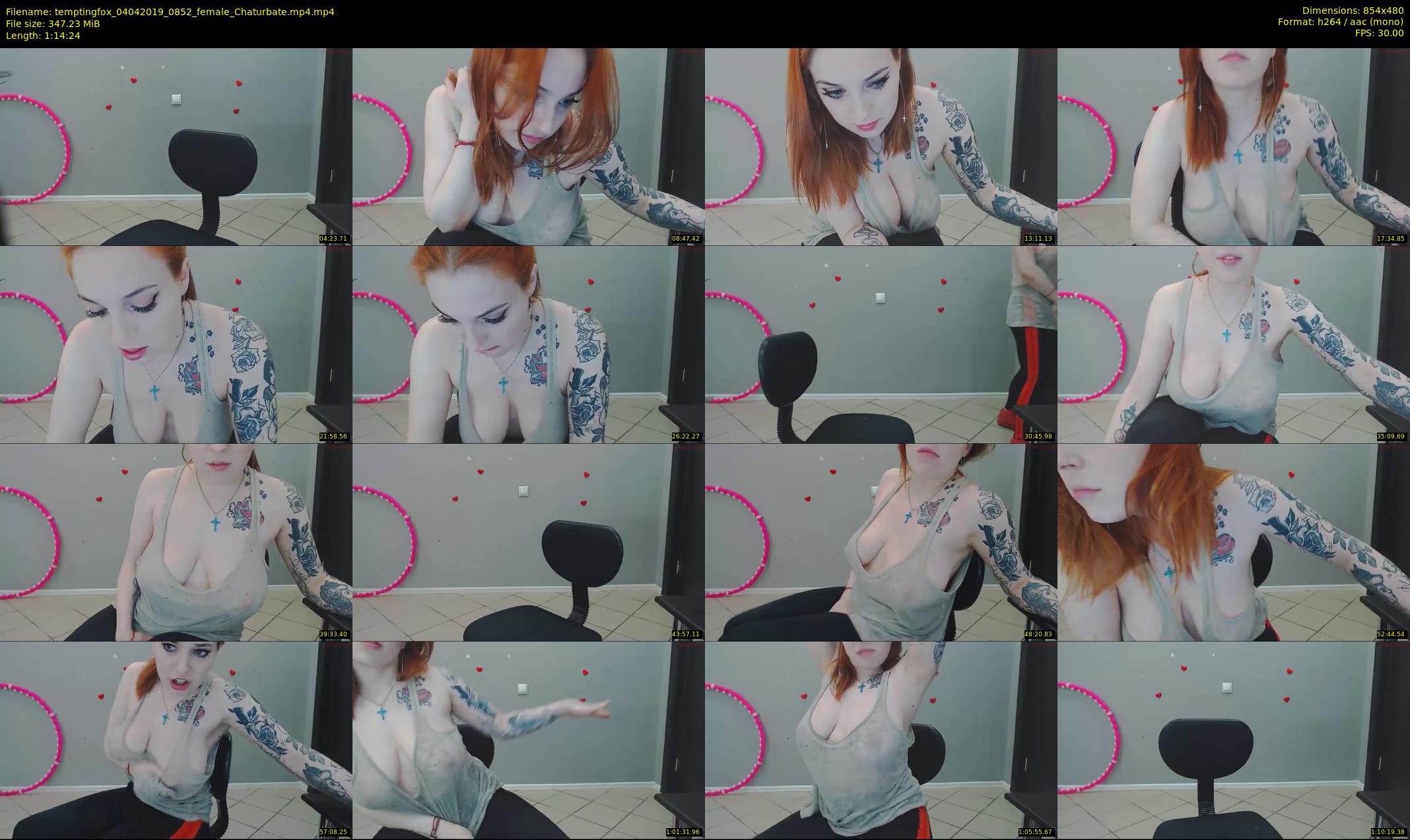 temptingfox — 75 minute Chaturbate female cam show recording, 480p, Apr 4, 2019