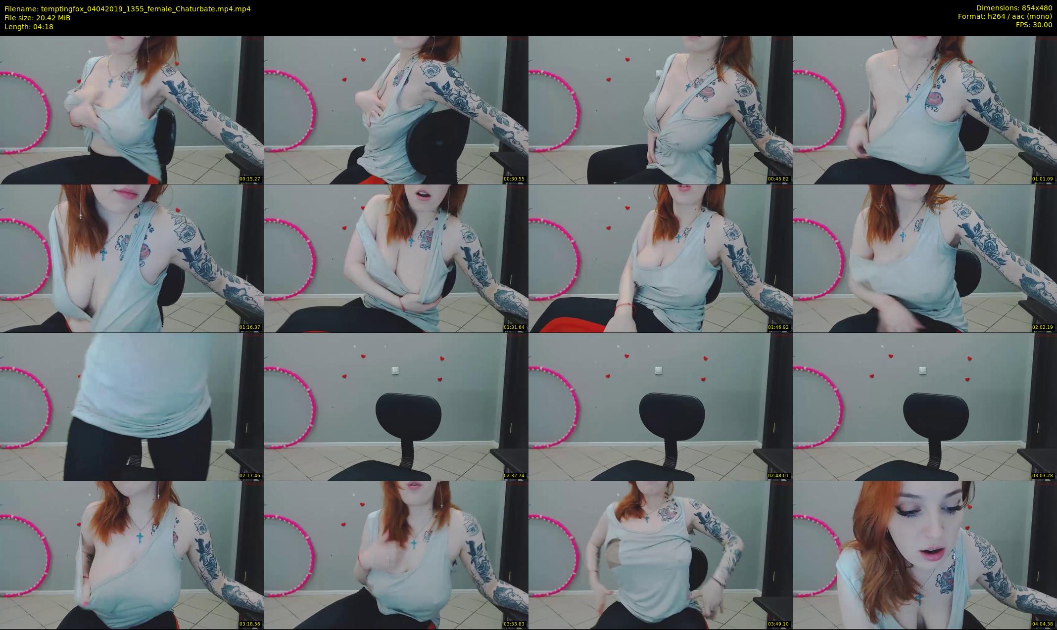 temptingfox — 5 minute Chaturbate female cam show recording, 480p, Apr 4, 2019