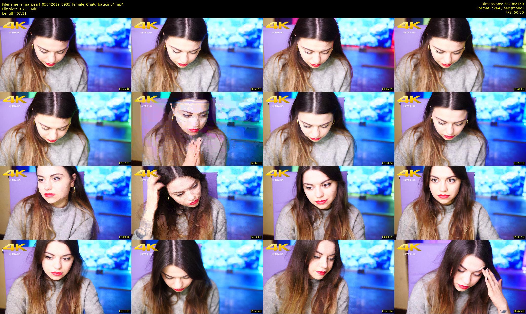 alma_pearl — 8 minute Chaturbate female cam show recording, 4K, Apr 5, 2019