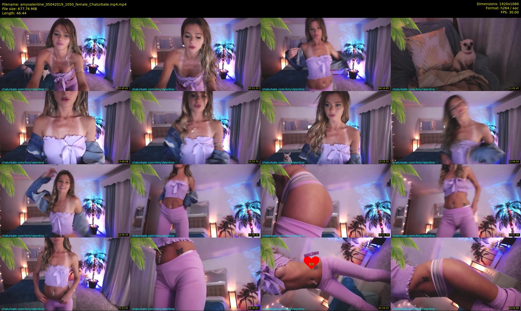 amyvalentine — 47 minute Chaturbate female cam show recording, 1080p, Apr 5, 2019