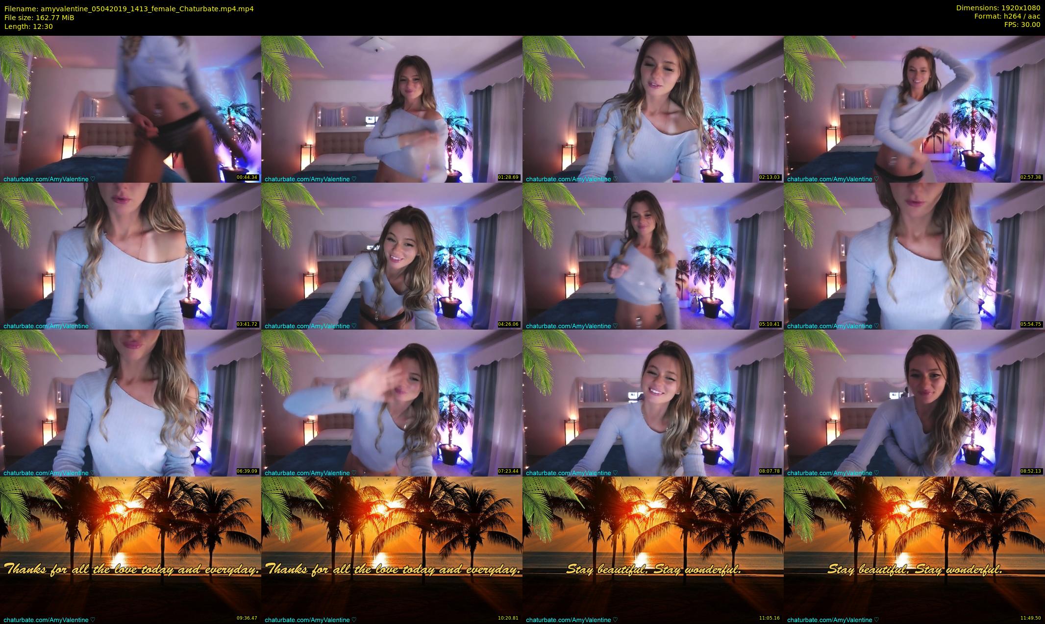 amyvalentine — 13 minute Chaturbate female cam show recording, 1080p, Apr 5, 2019