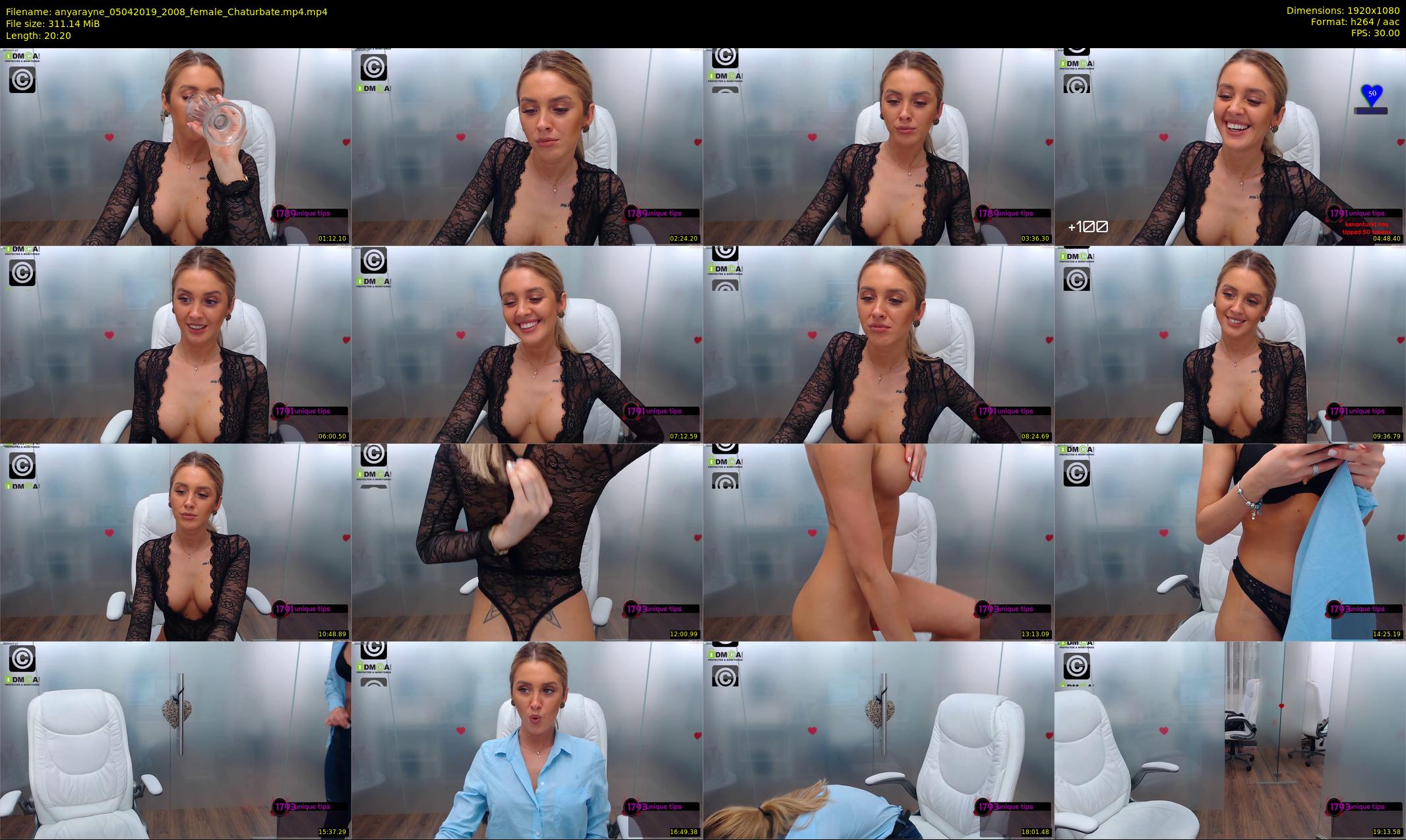 anyarayne — 21 minute Chaturbate female cam show recording, 1080p, Apr 5, 2019